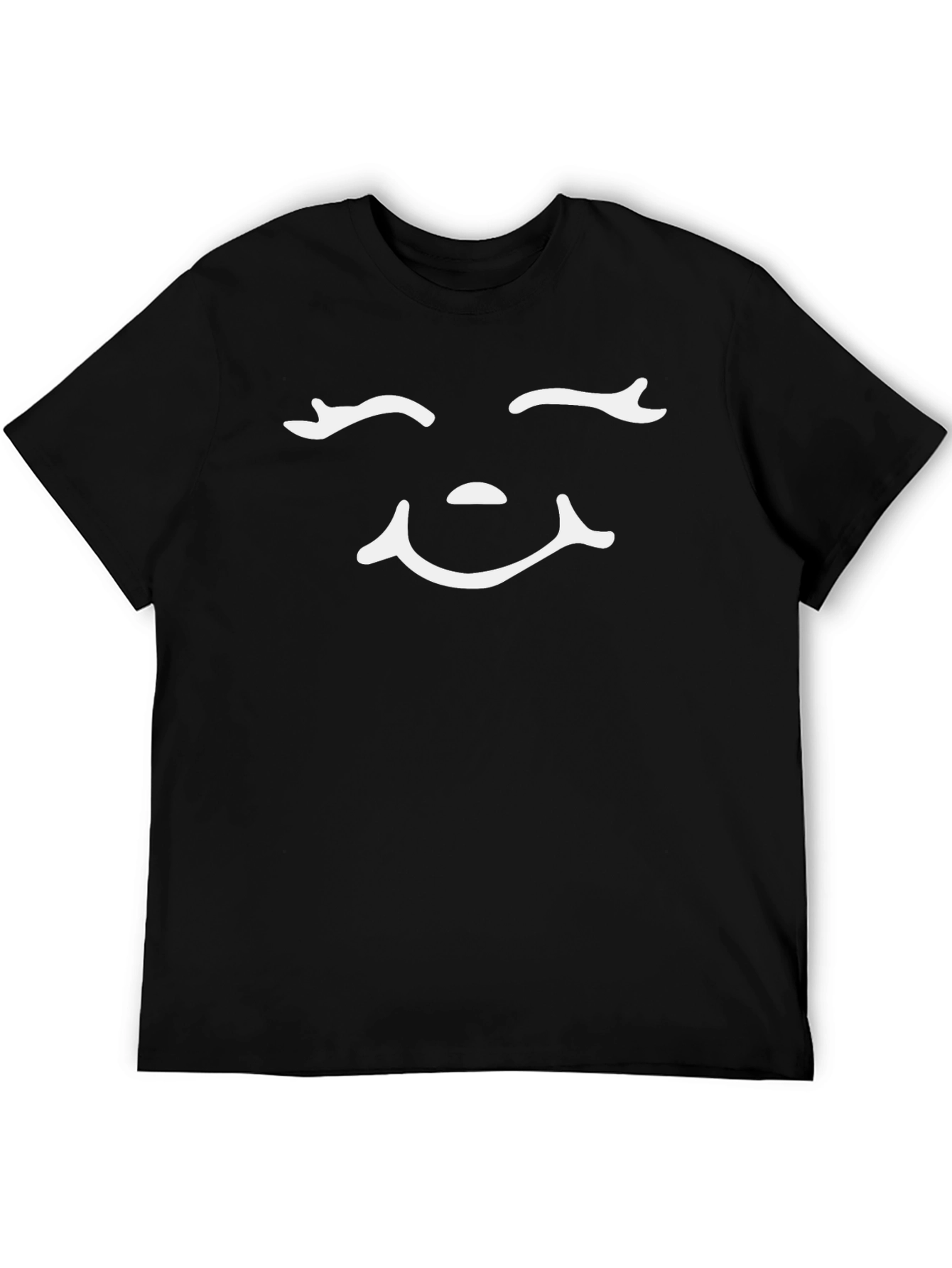 Happy Face Black T-Shirt - Comfort & Style