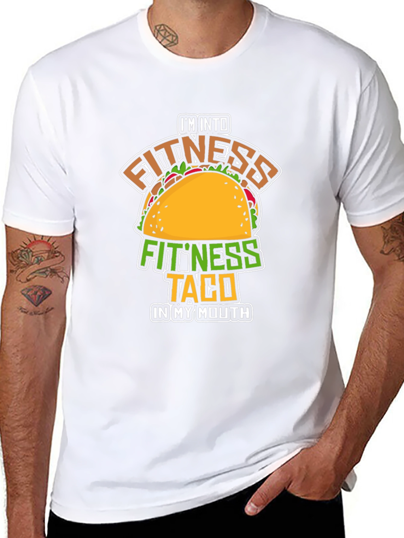 Fitness Taco Graphic T-Shirt - Funny Workout Tee