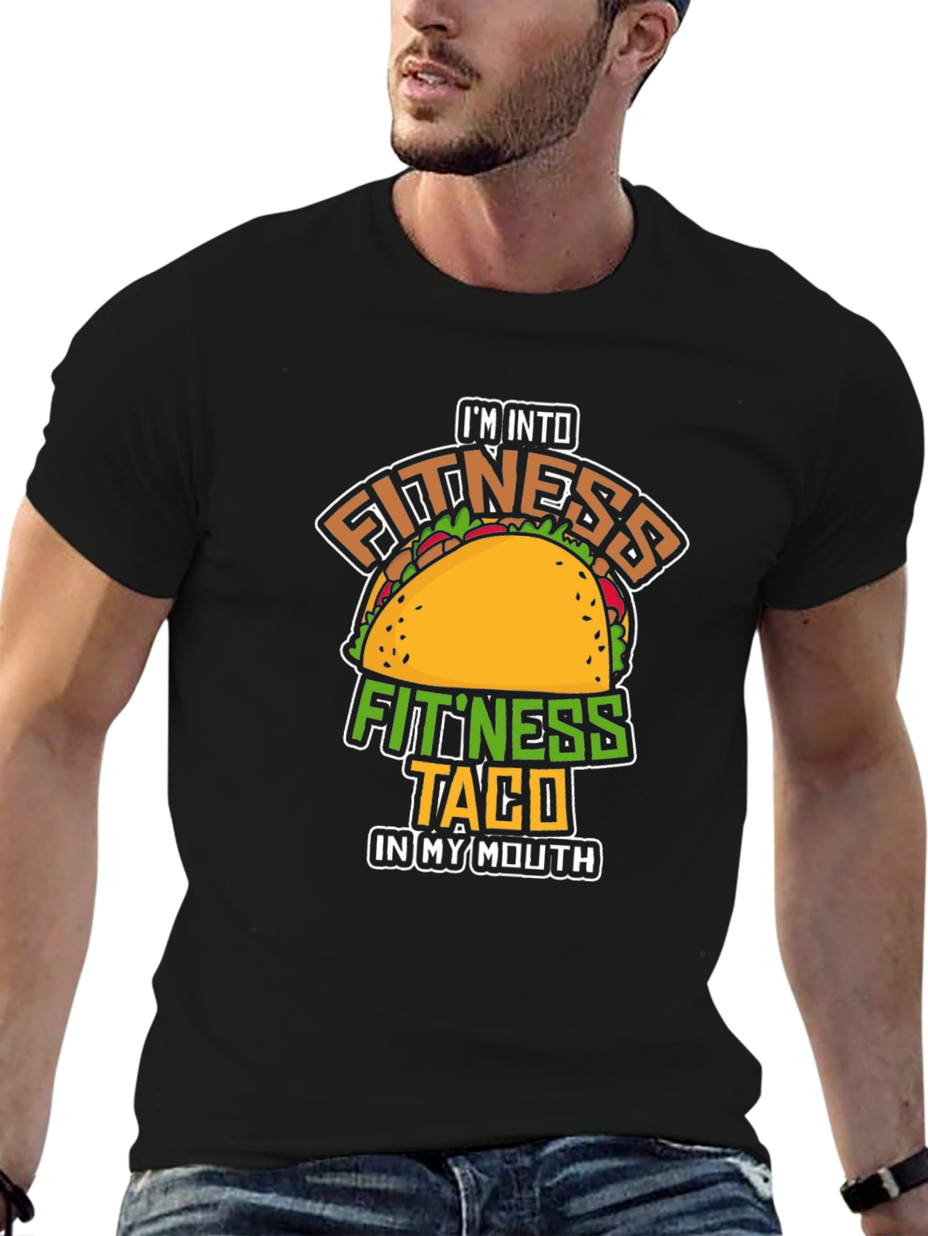 Fitness Taco Graphic T-Shirt - Funny Workout Tee