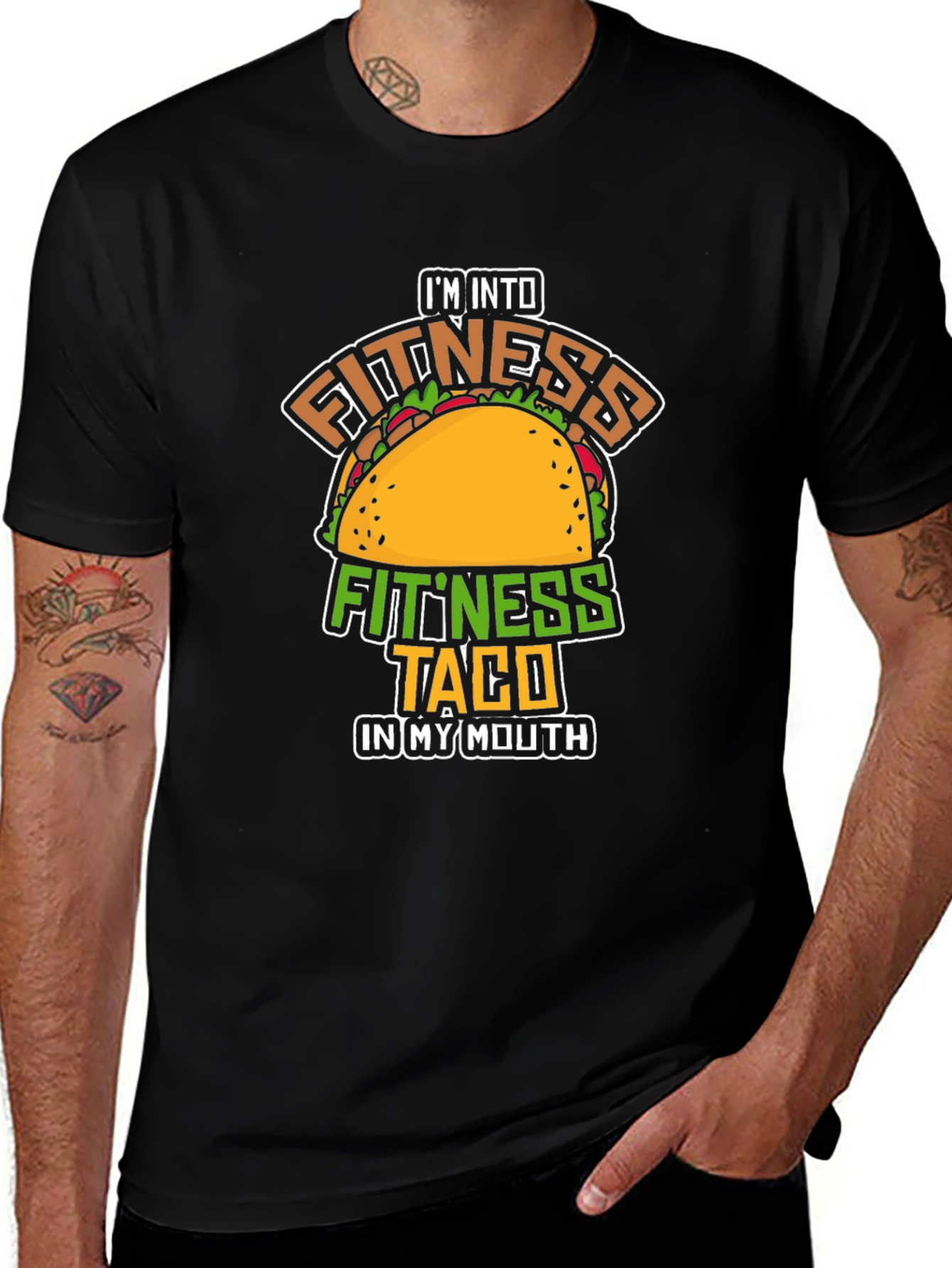Fitness Taco Graphic T-Shirt - Funny Workout Tee