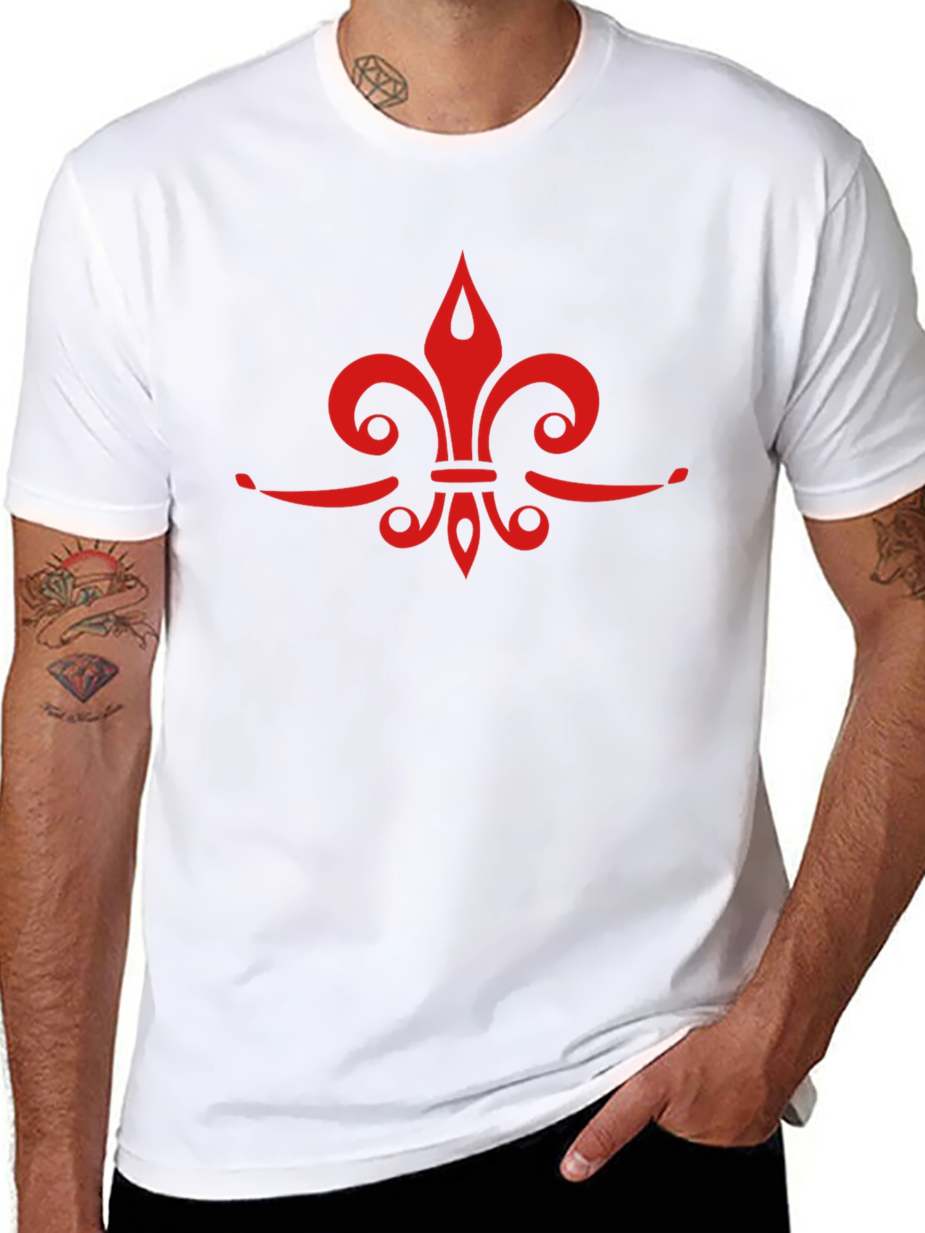 Fleur-de-Lis Graphic Tee - Casual Comfort