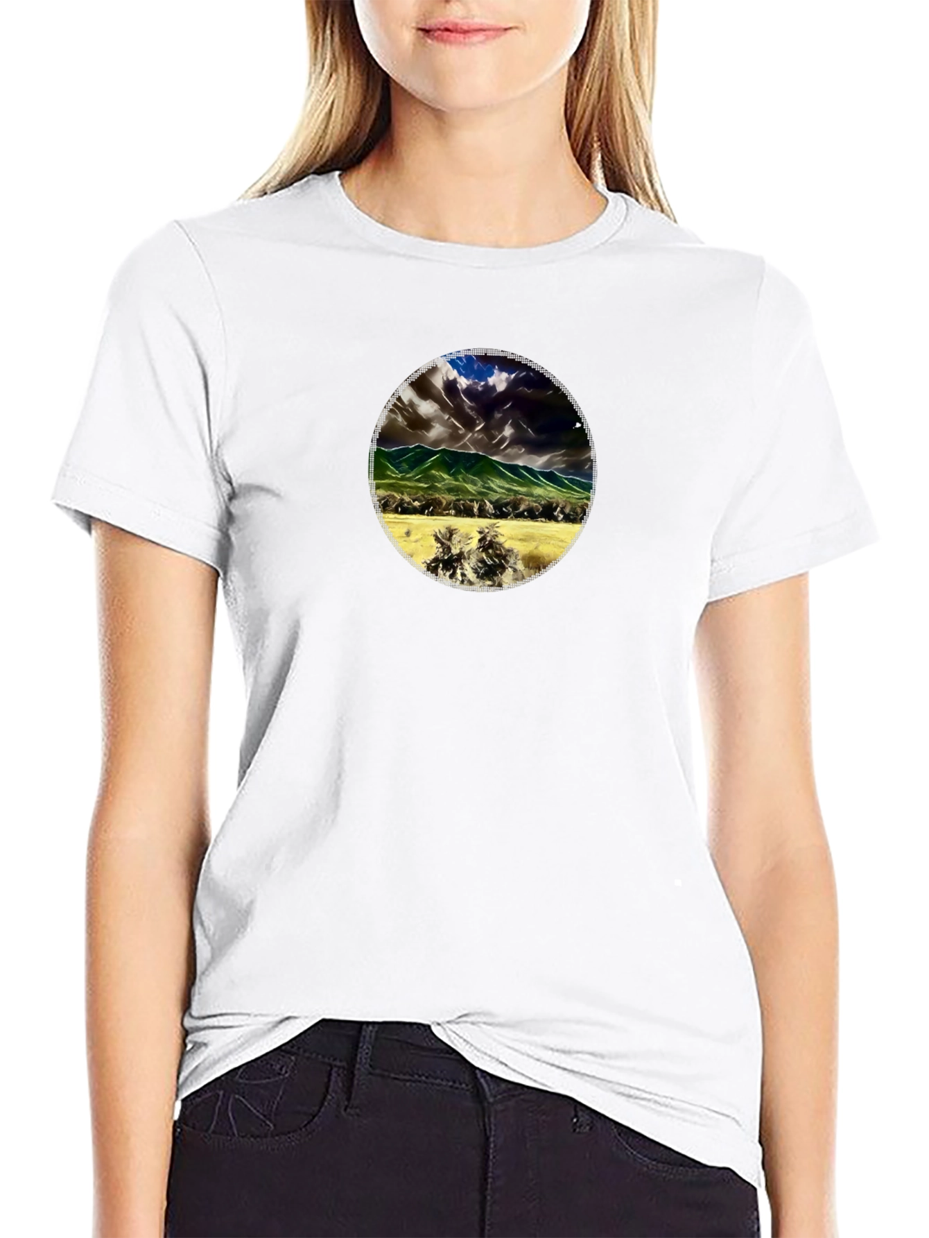Mountains & Plains Graphic Tee - Mens Black T-Shirt