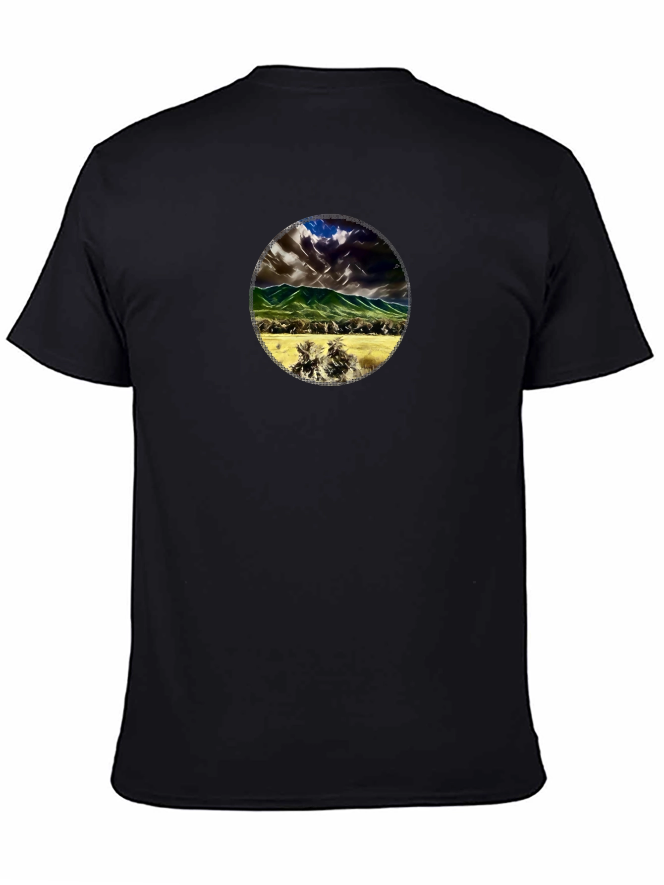 Mountains & Plains Graphic Tee - Mens Black T-Shirt