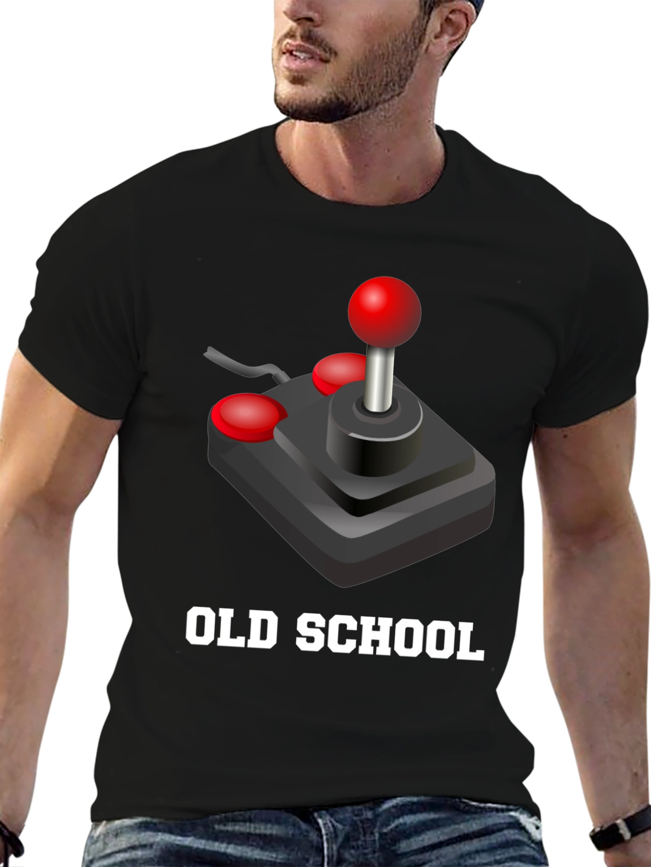 Old School Gamer T-Shirt - Classic Joystick Design