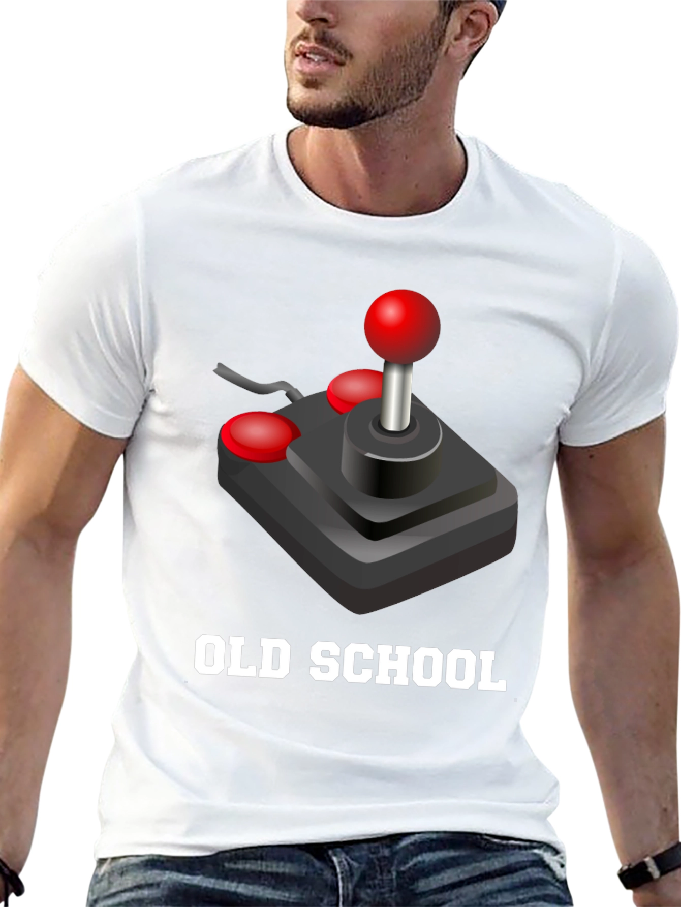 Old School Gamer T-Shirt - Classic Joystick Design