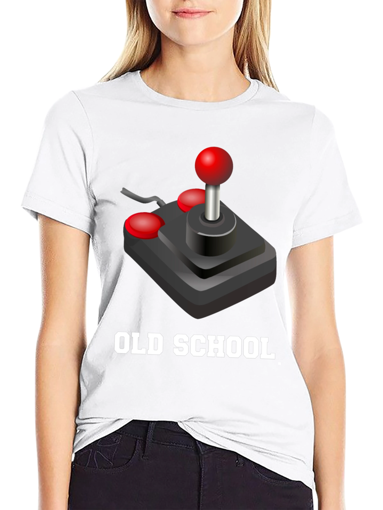 Old School Gamer T-Shirt - Classic Joystick Design