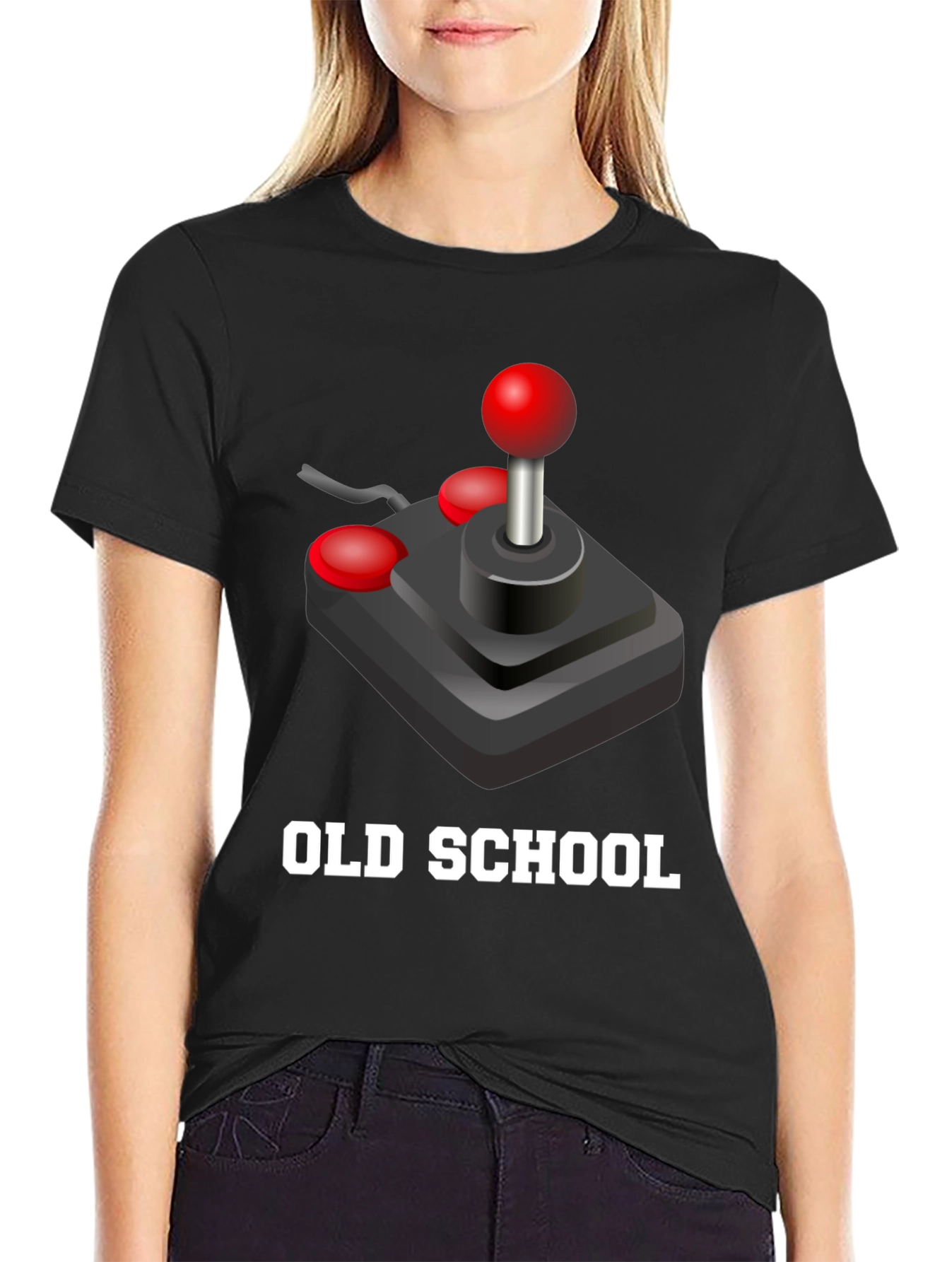 Old School Gamer T-Shirt - Classic Joystick Design