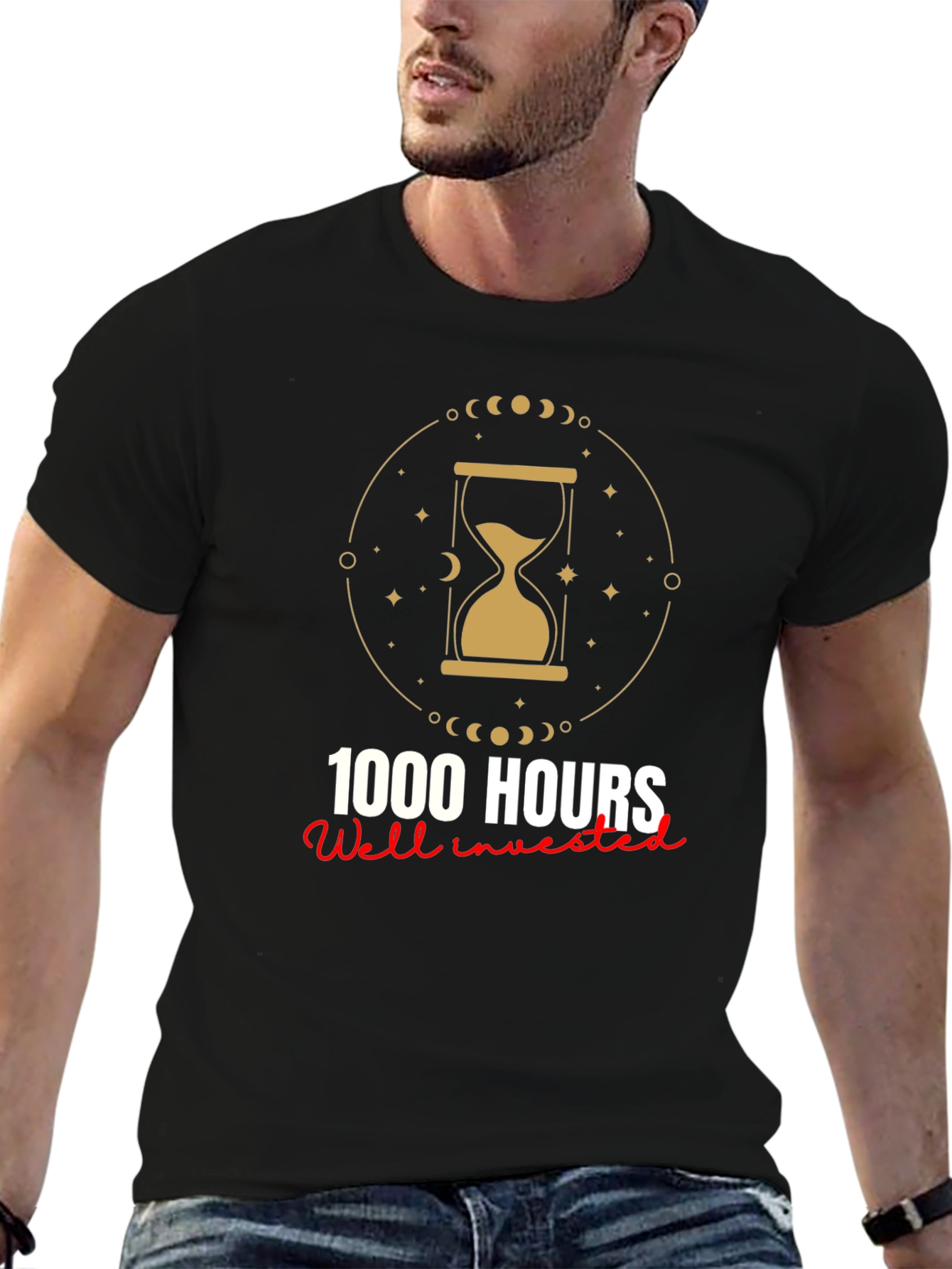 1000 Hours Well Invested Graphic Tee - Black