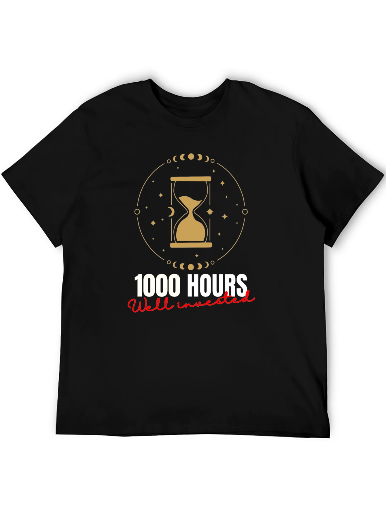 1000 Hours Well Invested Graphic Tee - Black