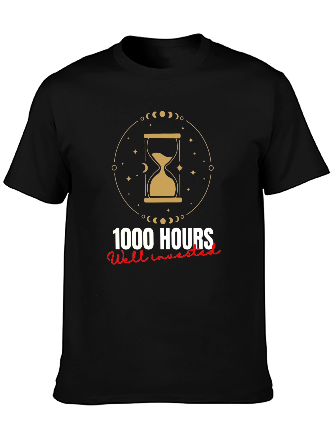 1000 Hours Well Invested Graphic Tee - Black