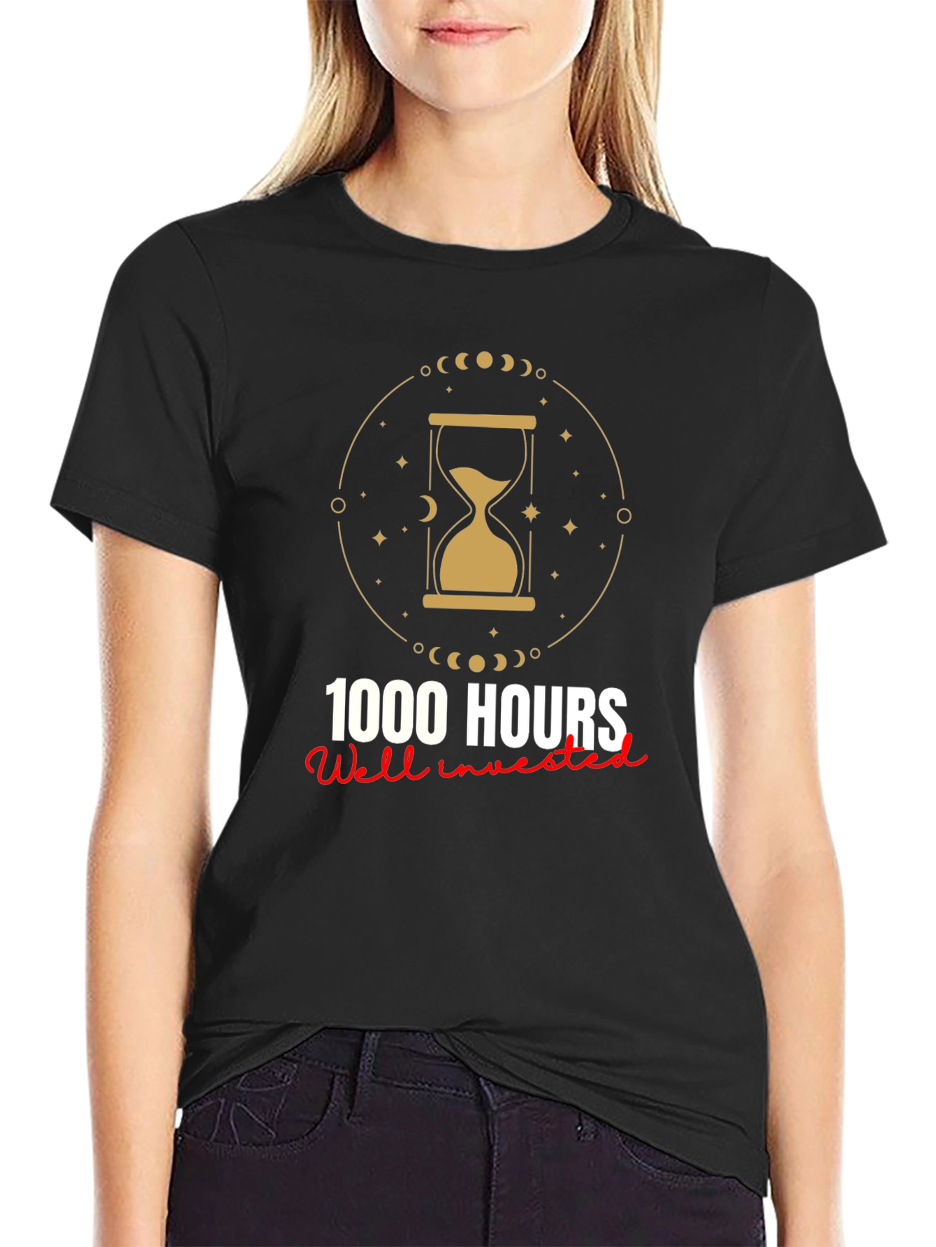 1000 Hours Well Invested Graphic Tee - Black