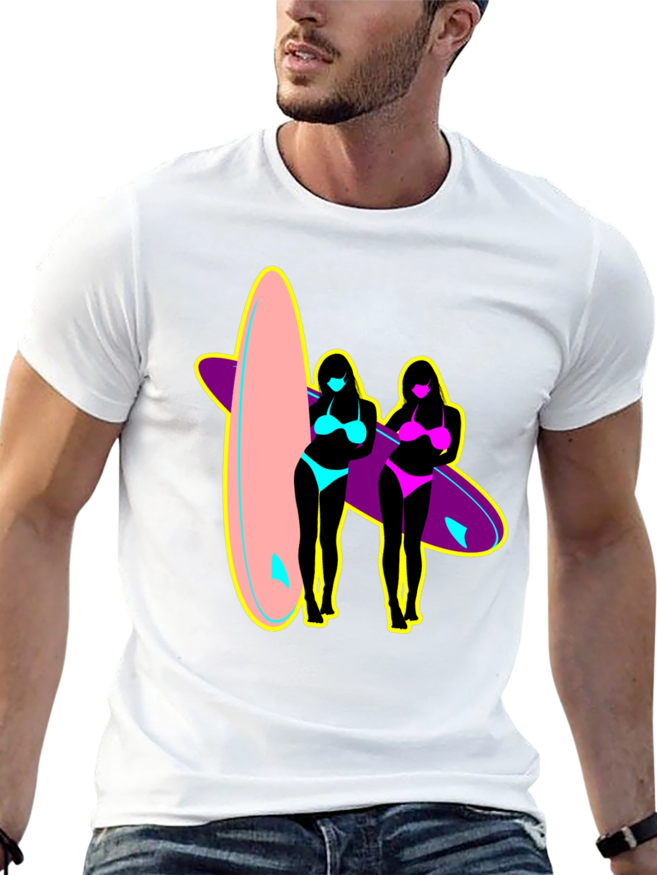 Surf Style Graphic Tee - Retro Summer Vibes