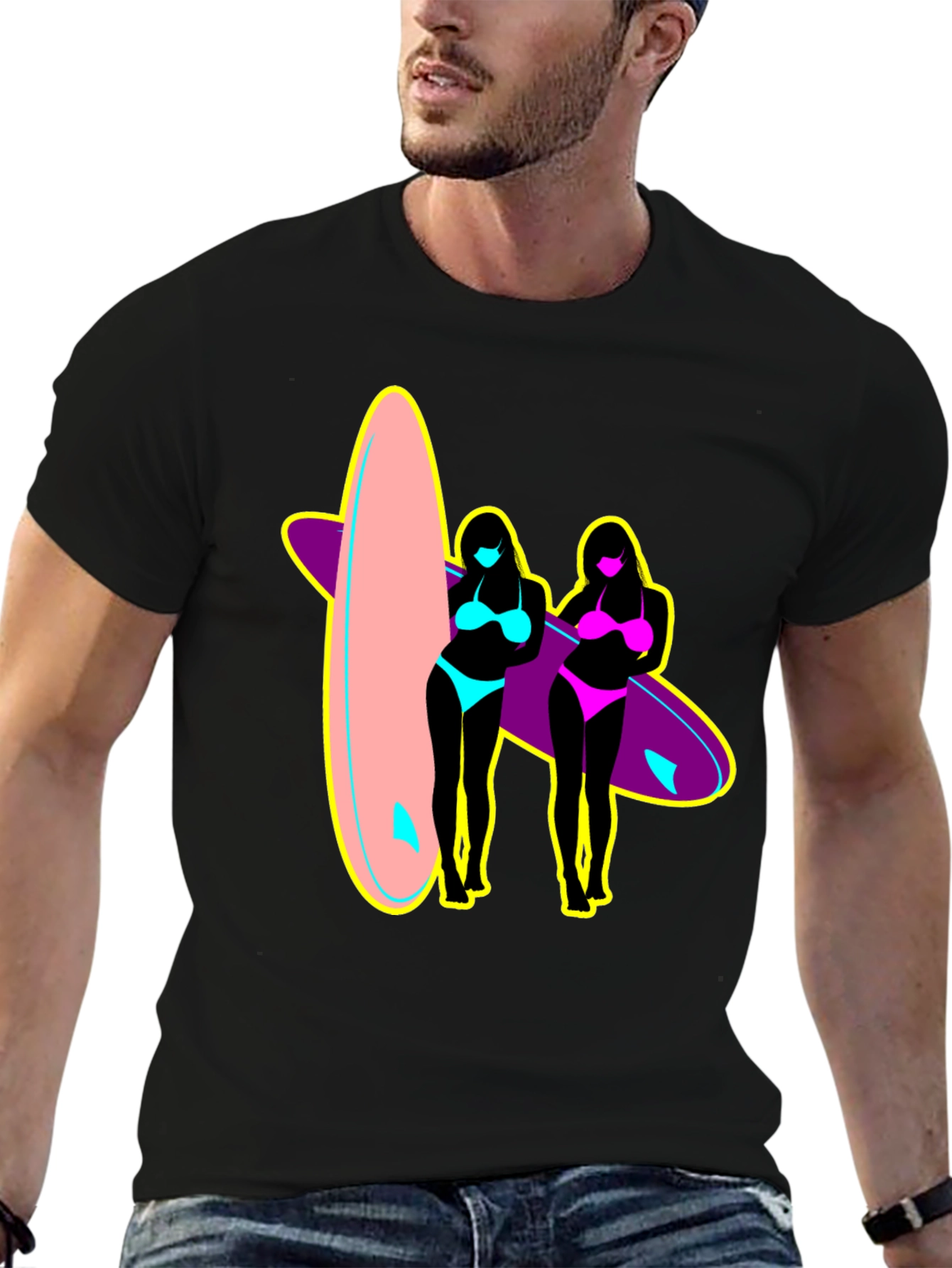 Surf Style Graphic Tee - Retro Summer Vibes