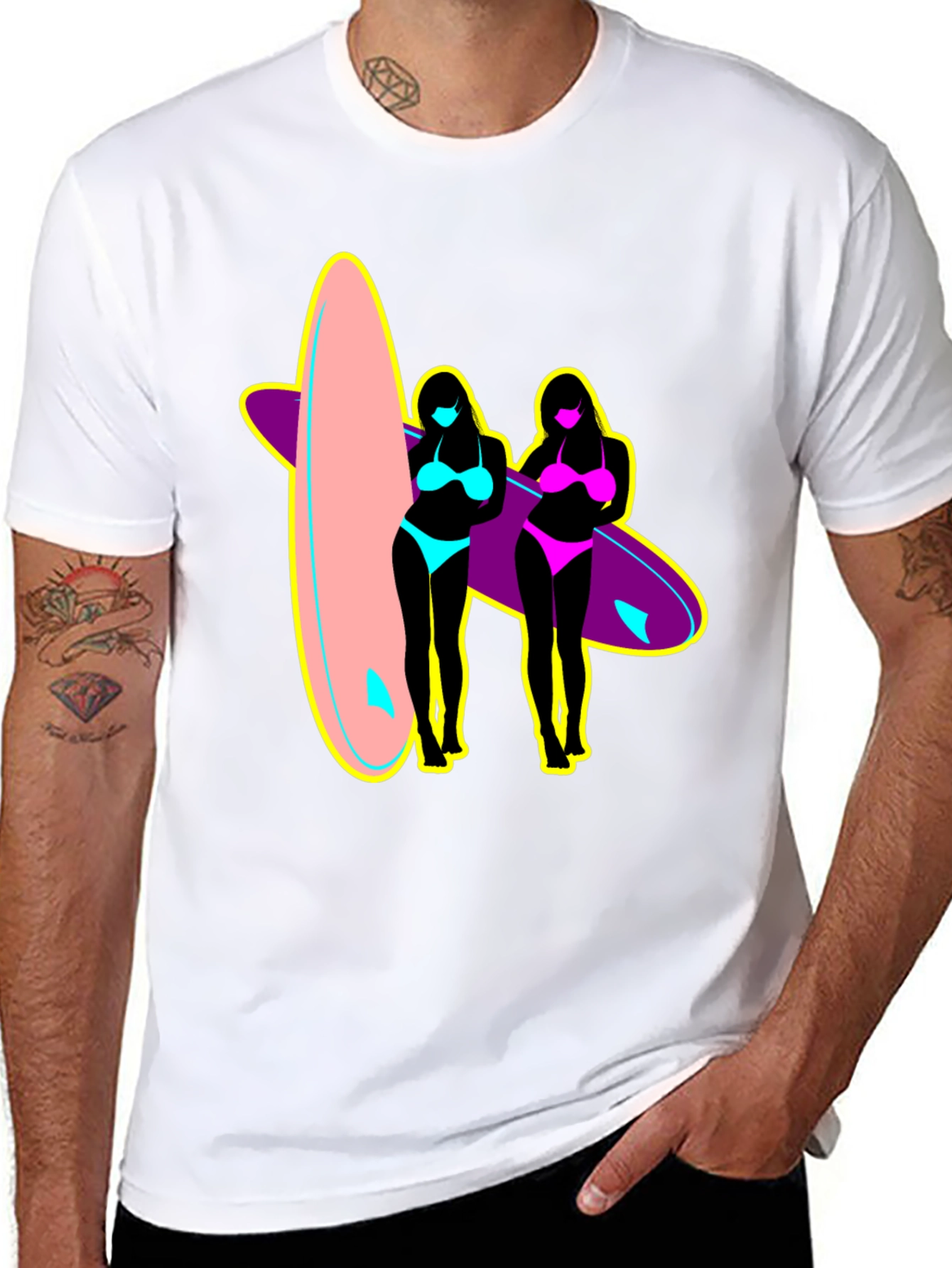 Surf Style Graphic Tee - Retro Summer Vibes