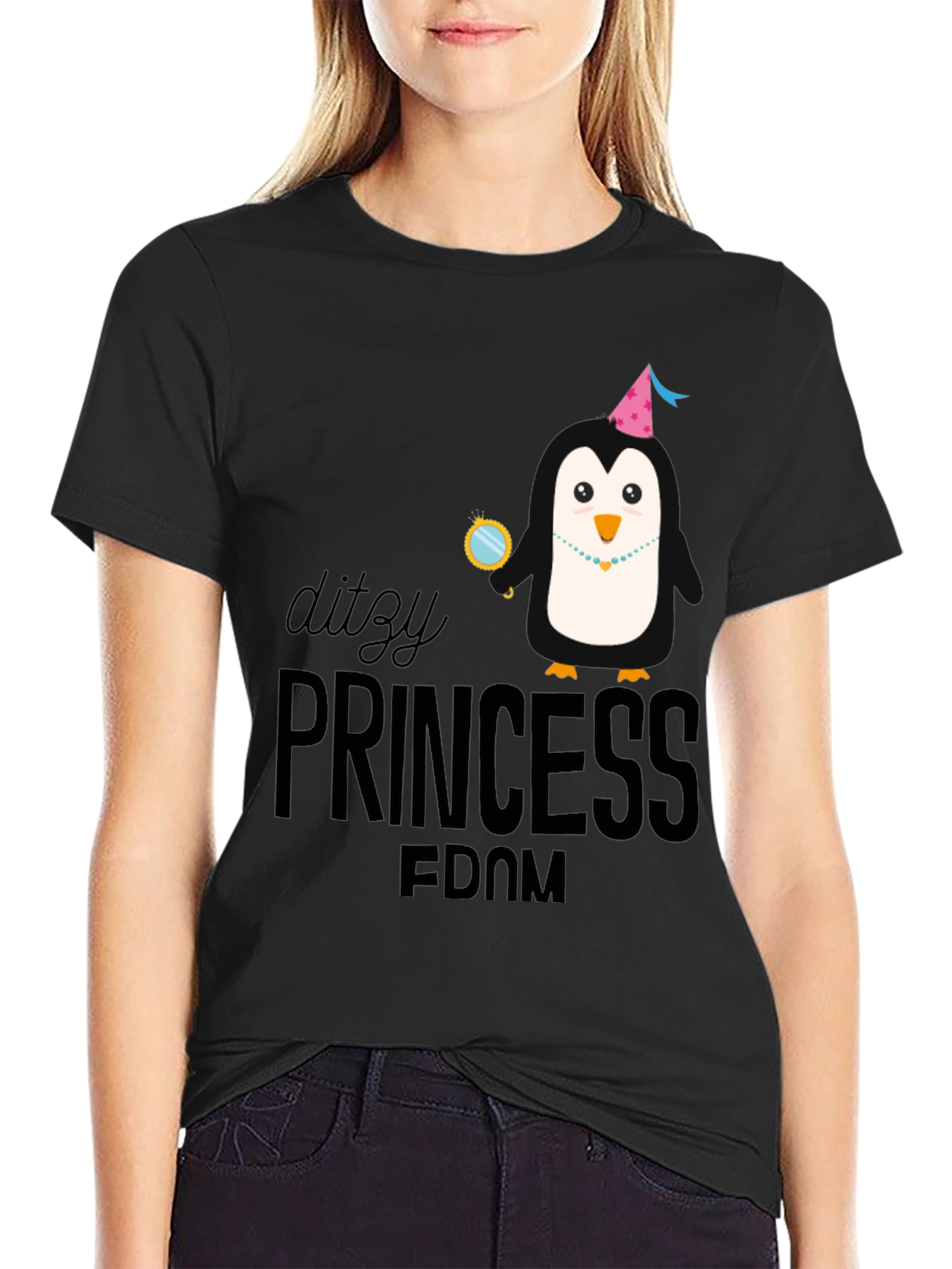 Dizzy Princess Penguin Graphic Tee
