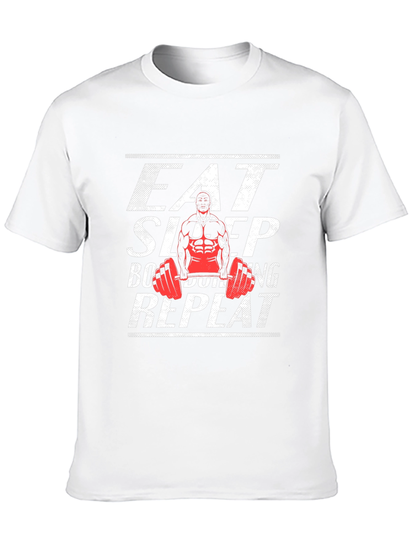 Eat Sleep Bodybuilding Repeat T-Shirt - Gym Fitness Apparel
