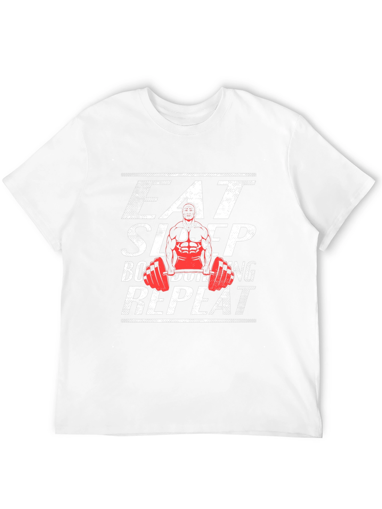 Eat Sleep Bodybuilding Repeat T-Shirt - Gym Fitness Apparel