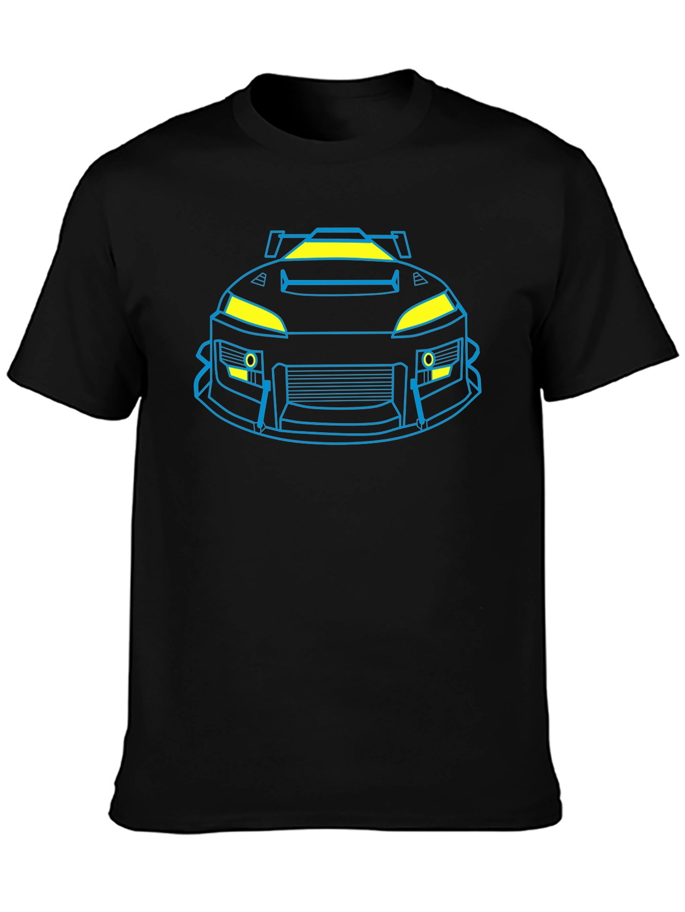 Neon Car Graphic Black T-Shirt