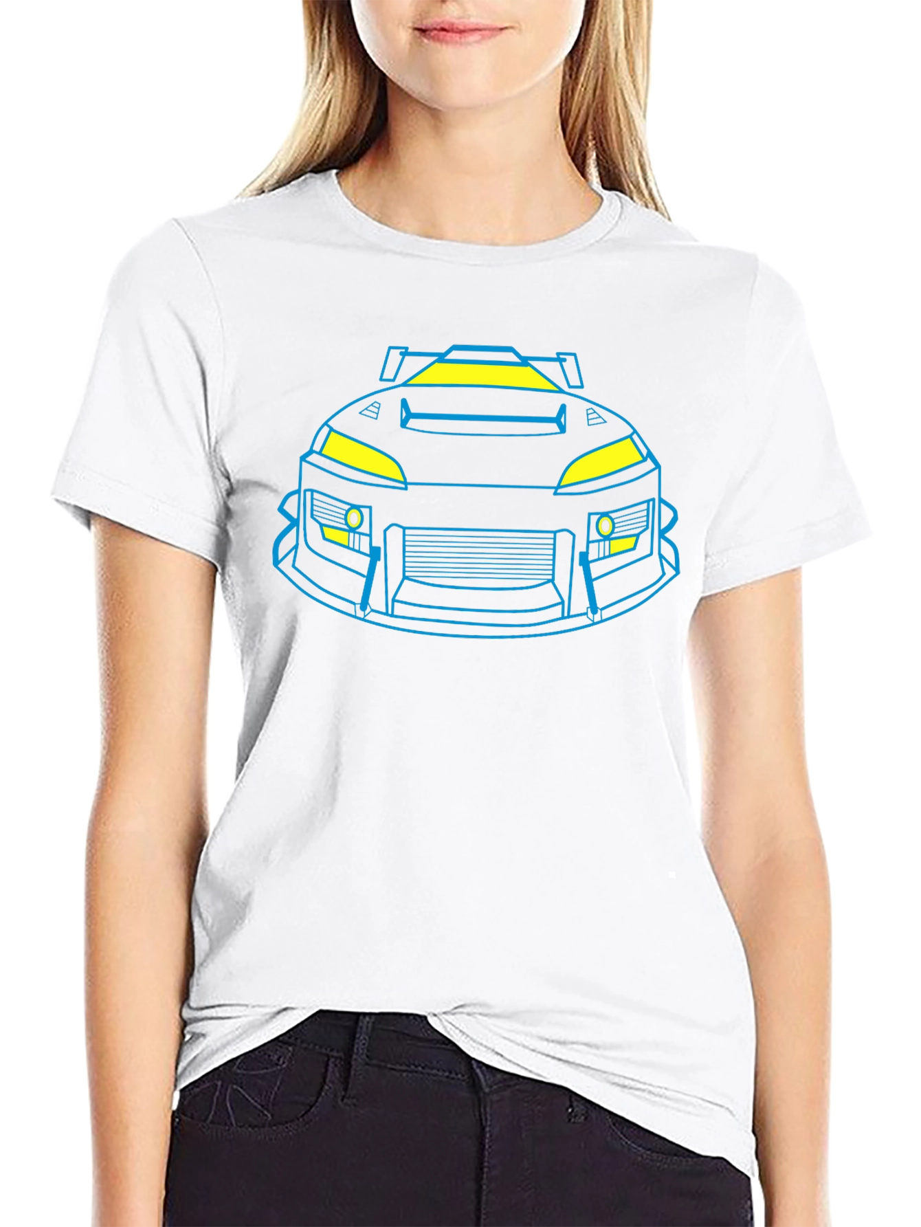 Neon Car Graphic Black T-Shirt