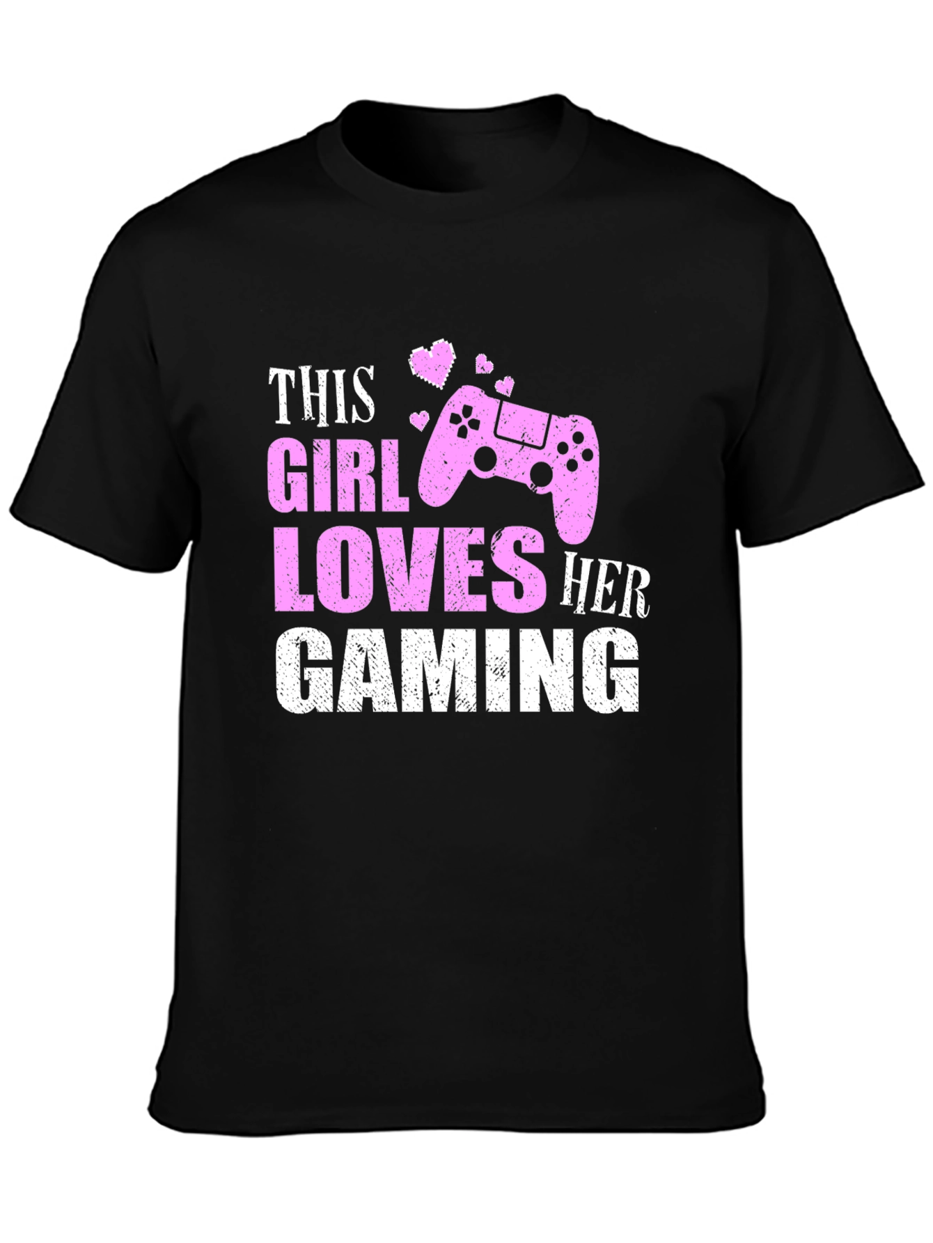 Gaming Girl T-Shirt - Black