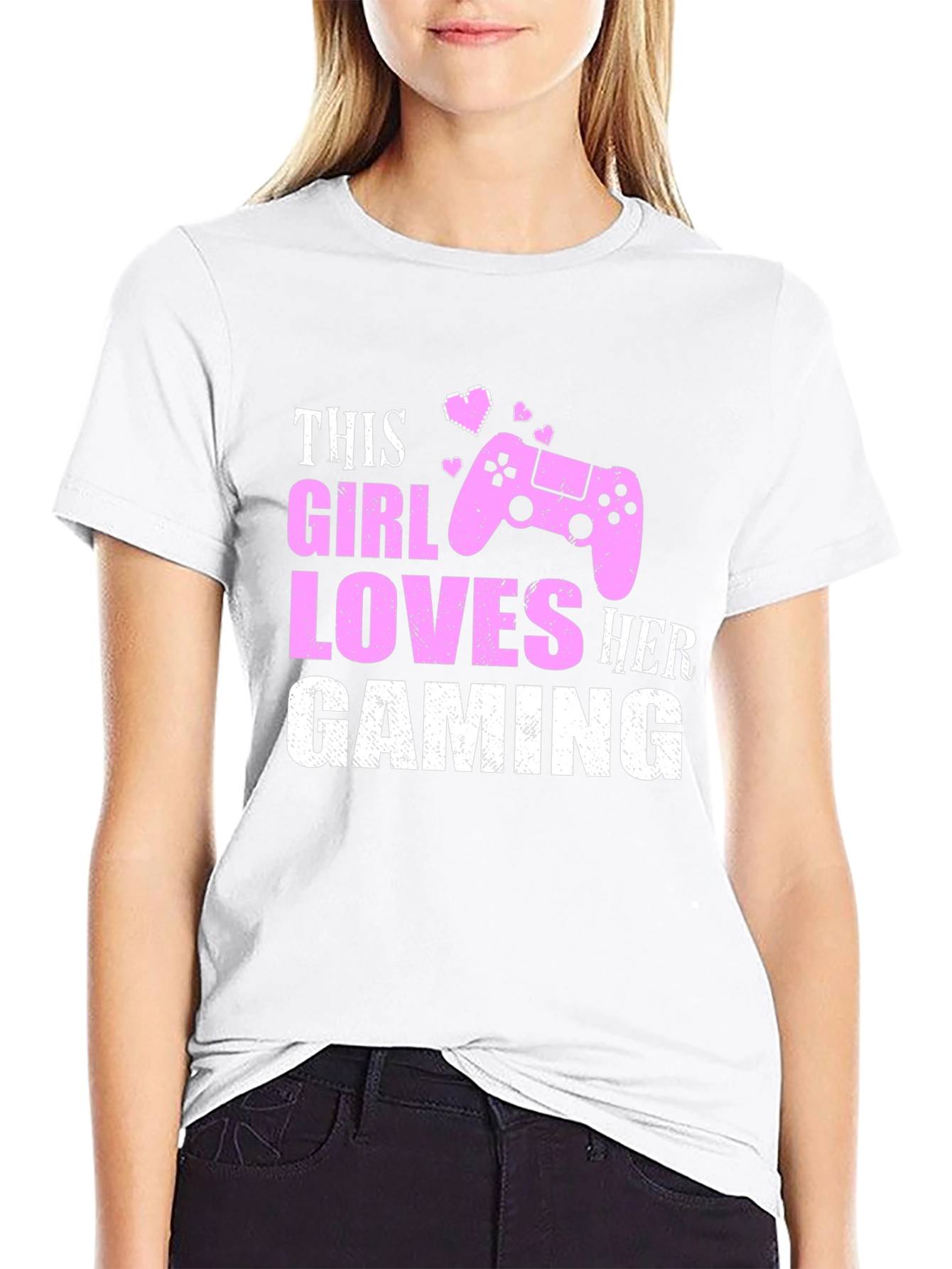 Gaming Girl T-Shirt - Black