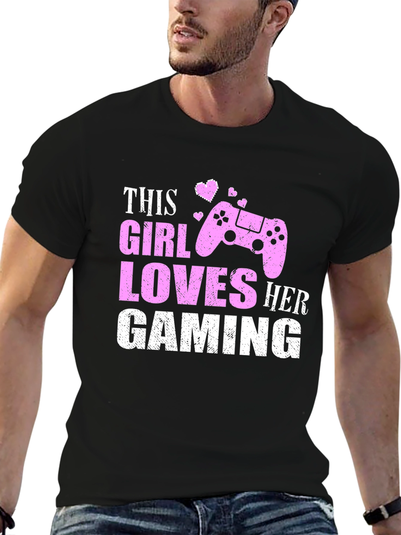 Gaming Girl T-Shirt - Black