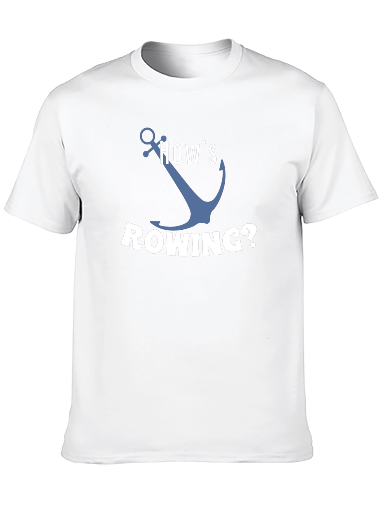 Hows Rowing? Black Graphic T-Shirt
