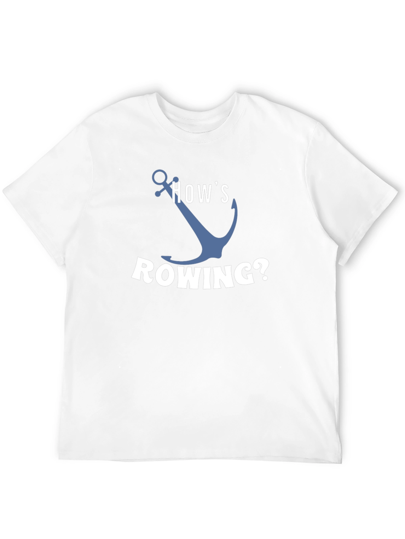 Hows Rowing? Black Graphic T-Shirt