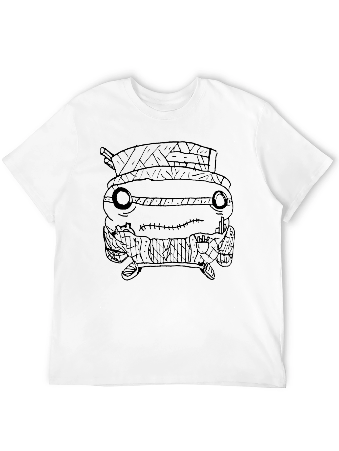 Unique Black T-Shirt with Graphic Print Design