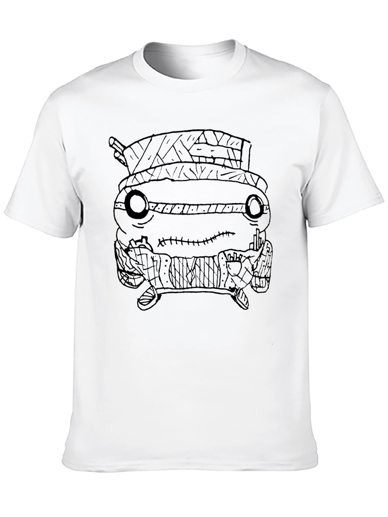 Unique Black T-Shirt with Graphic Print Design