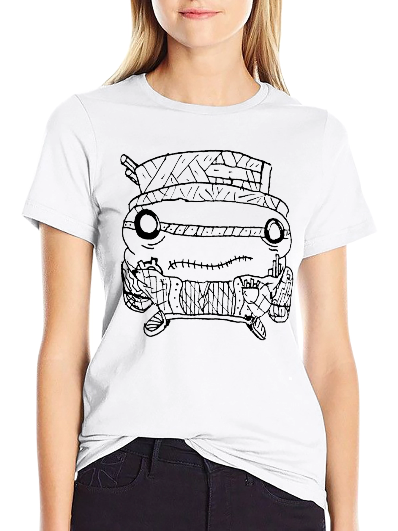 Unique Black T-Shirt with Graphic Print Design