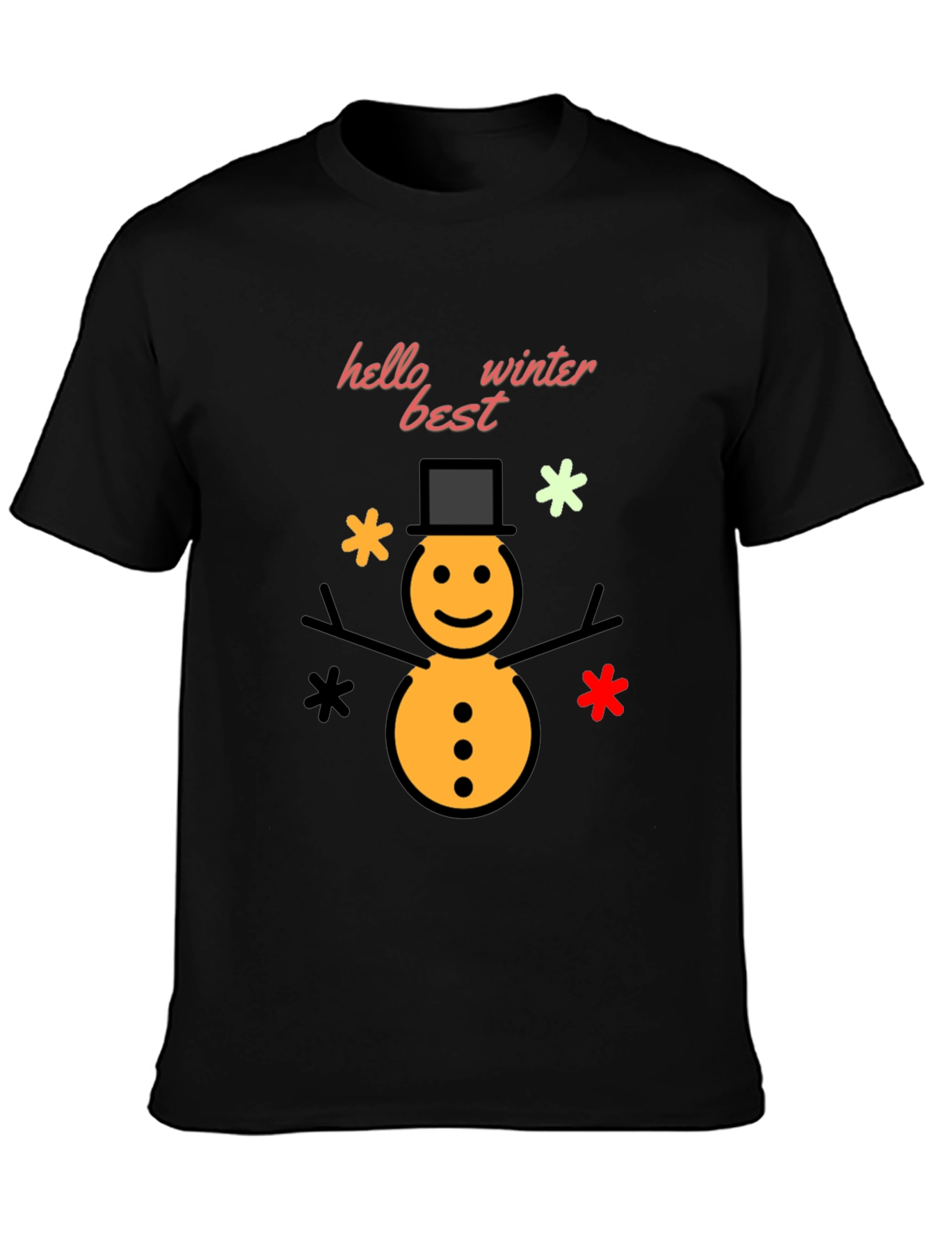 Winter Snowman Graphic T-Shirt