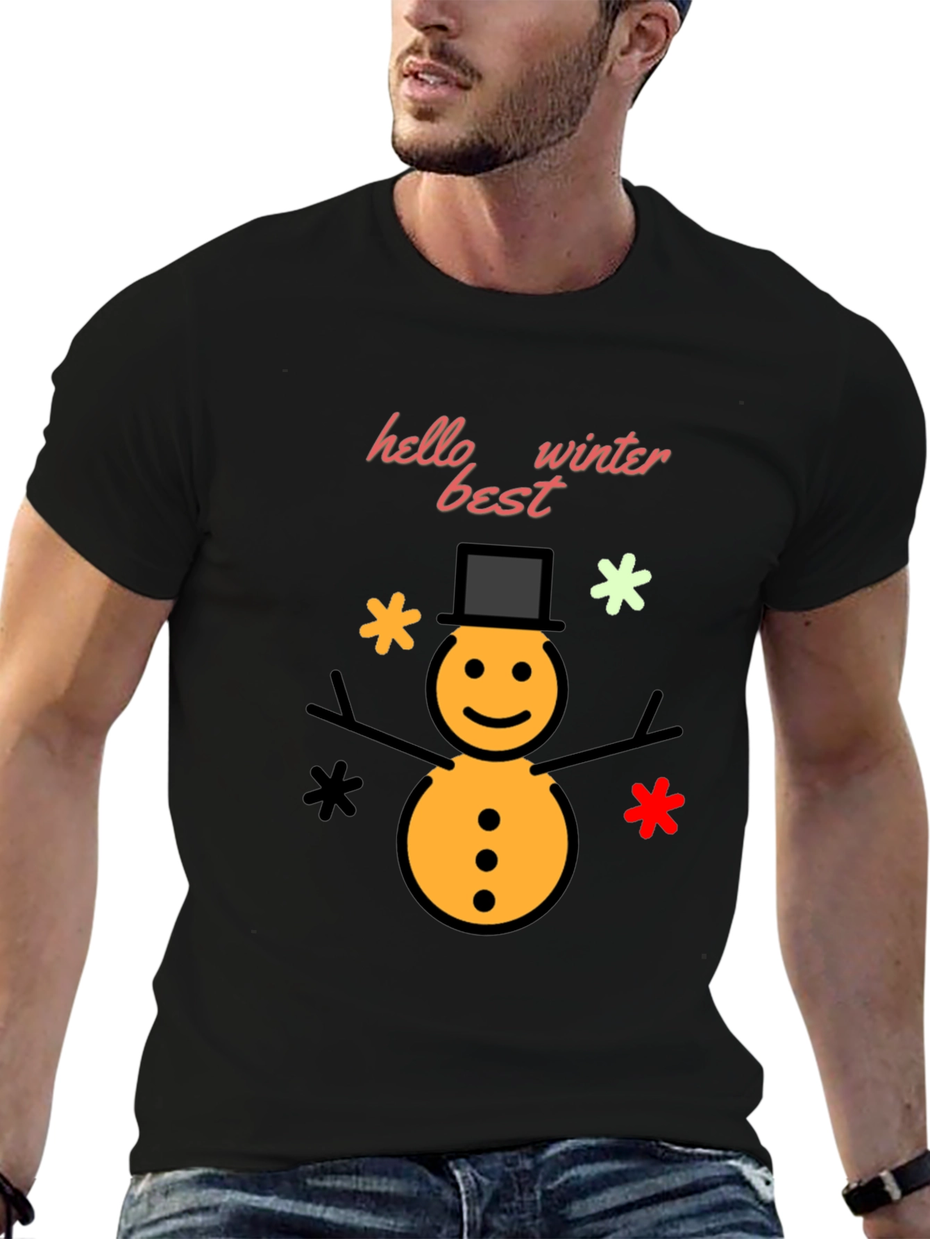 Winter Snowman Graphic T-Shirt