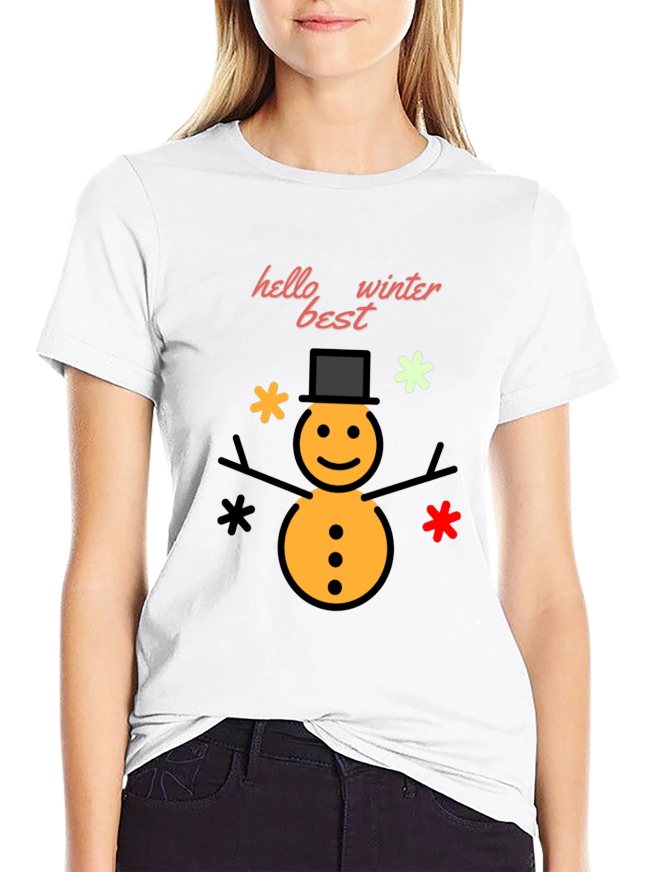 Winter Snowman Graphic T-Shirt