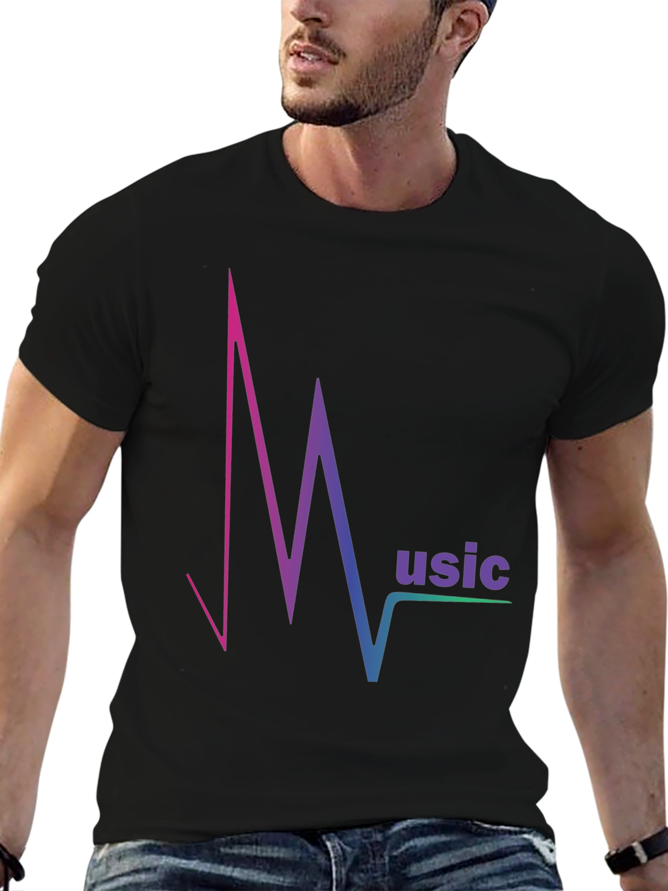 Music Pulse T-Shirt - Gradient Design Comfortable Fit
