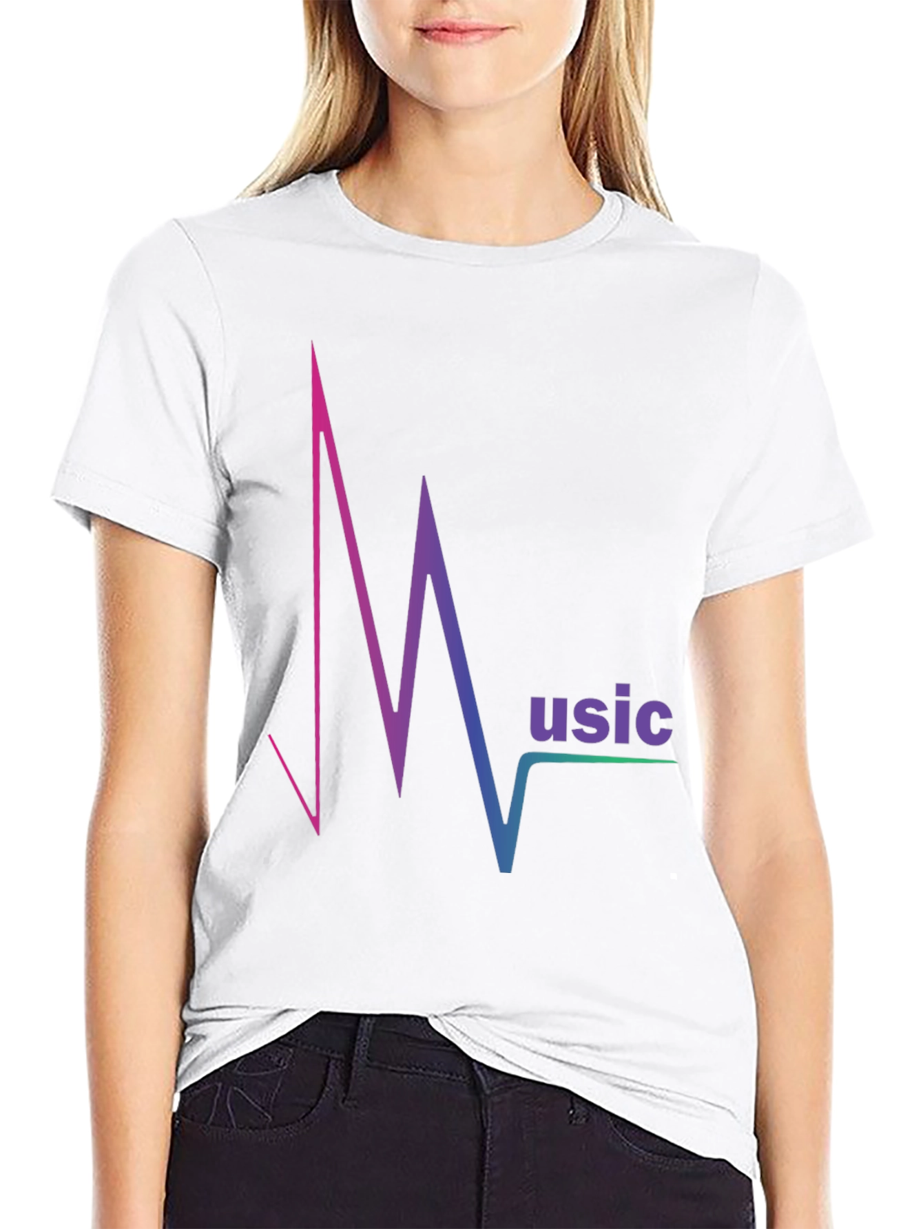 Music Pulse T-Shirt - Gradient Design Comfortable Fit