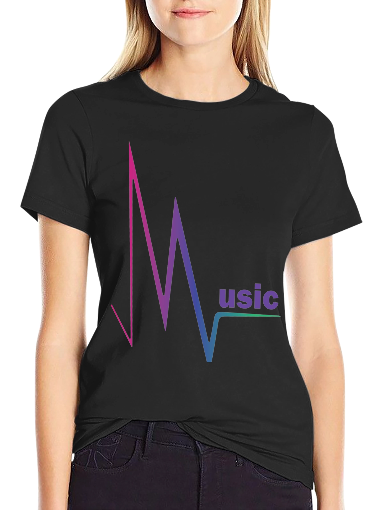 Music Pulse T-Shirt - Gradient Design Comfortable Fit