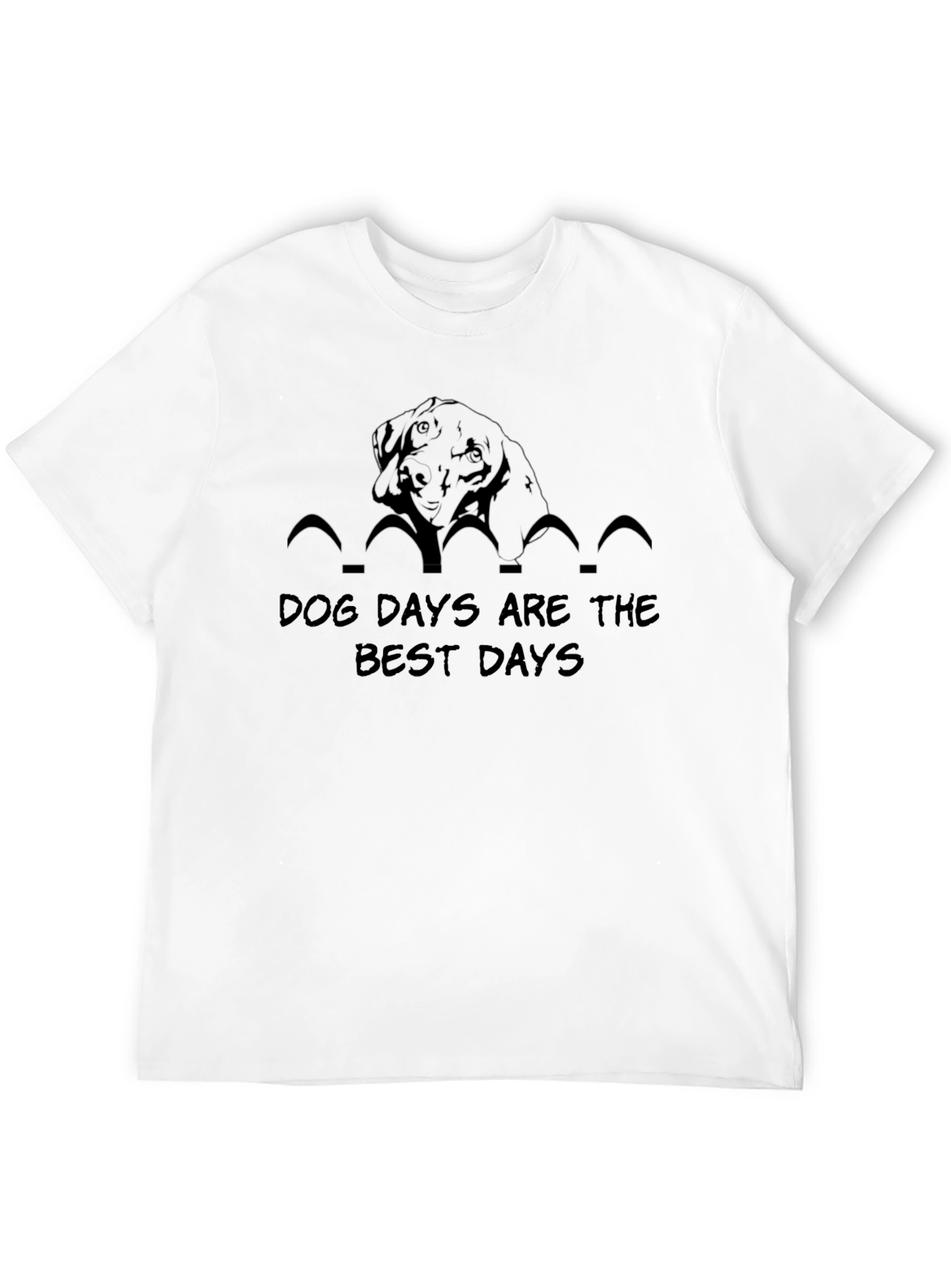 Dog Days T-Shirt -  Black Tee with Graphic Print