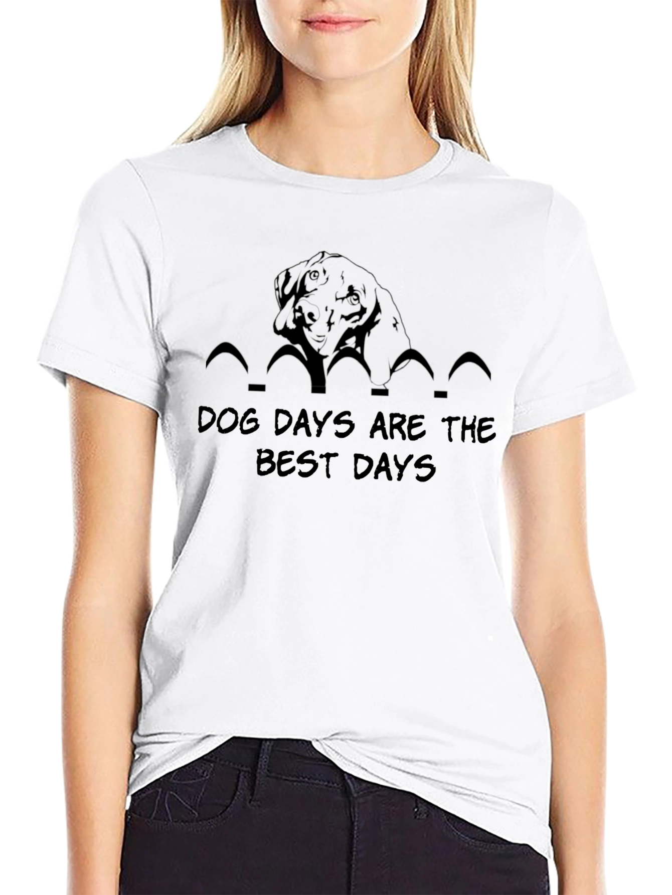 Dog Days T-Shirt -  Black Tee with Graphic Print