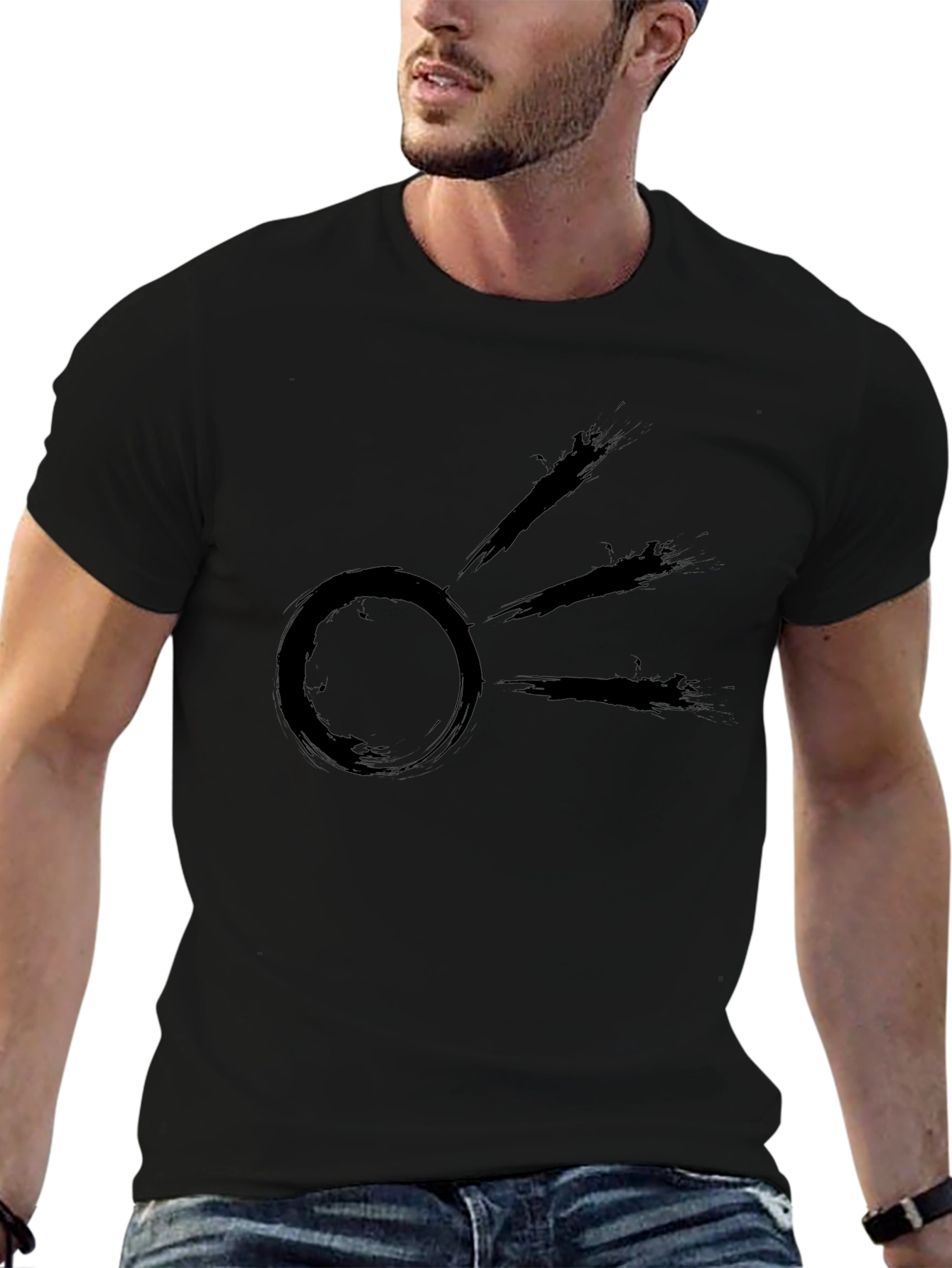 Abstract Sun Graphic T-Shirt