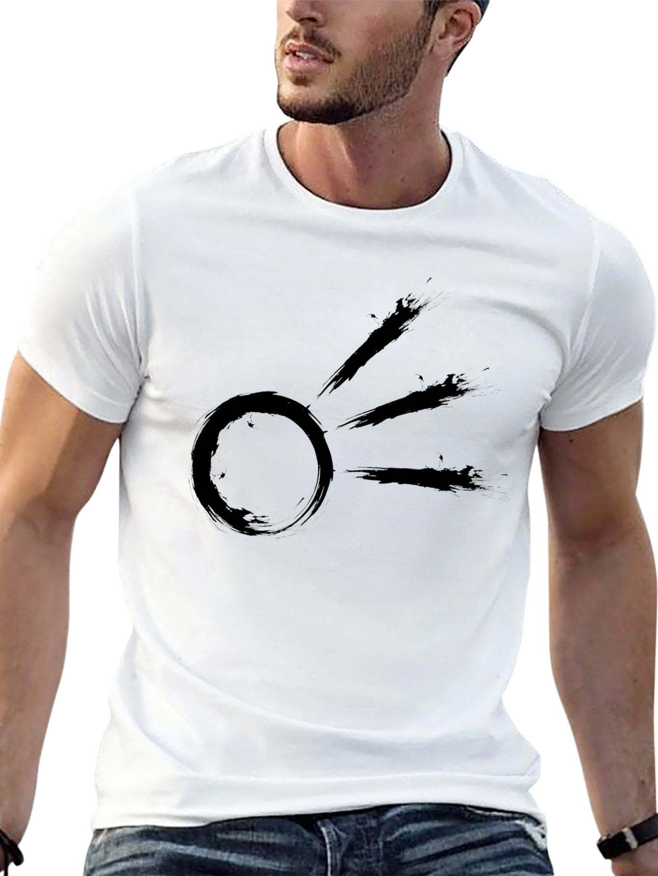Abstract Sun Graphic T-Shirt