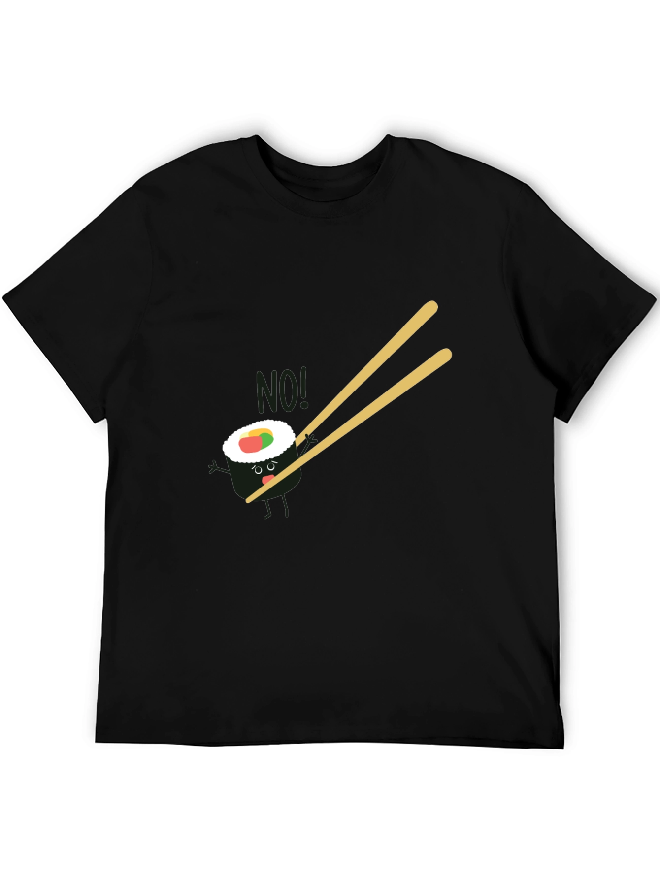 Sushi No! Graphic Black T-Shirt