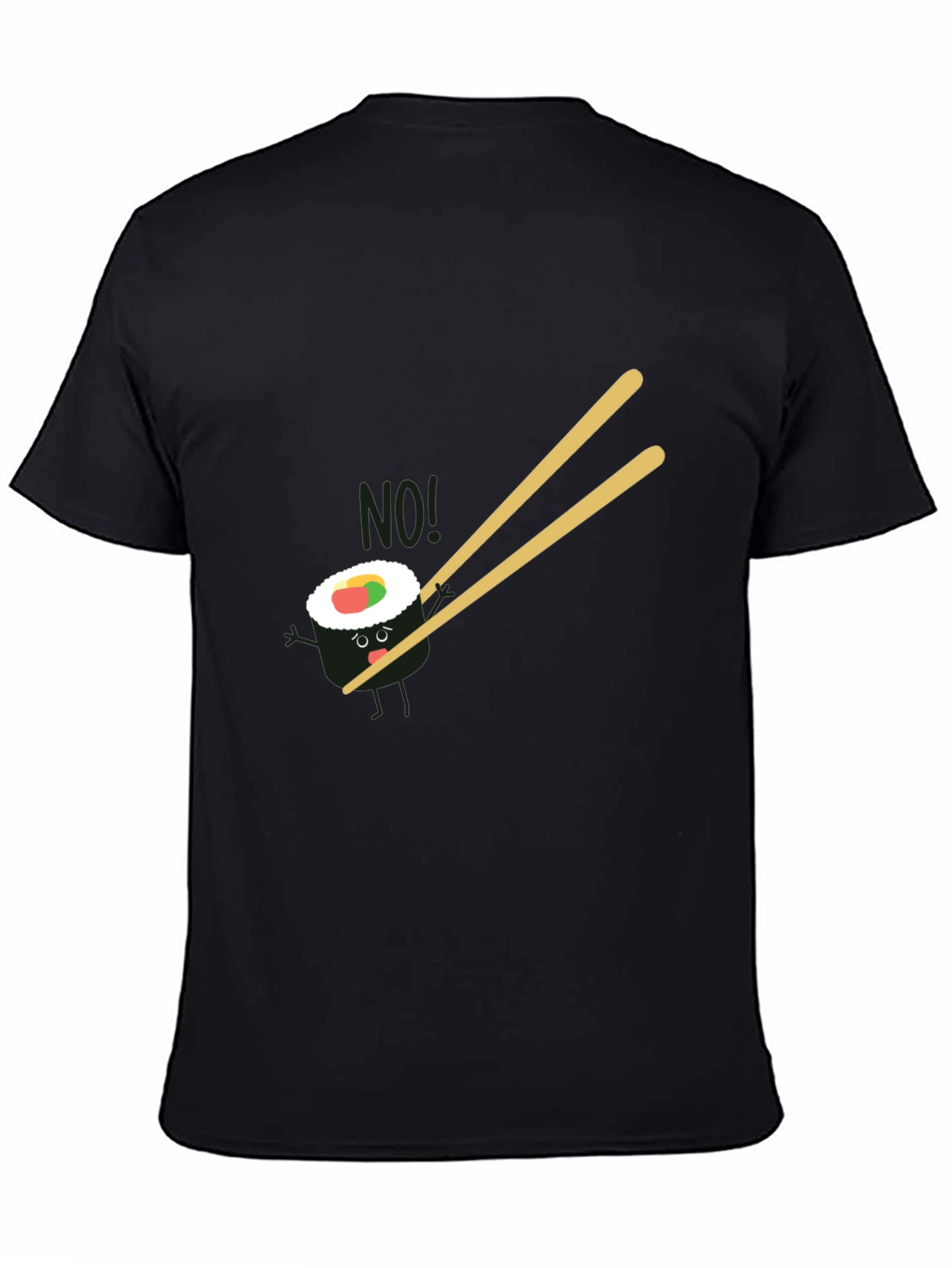 Sushi No! Graphic Black T-Shirt