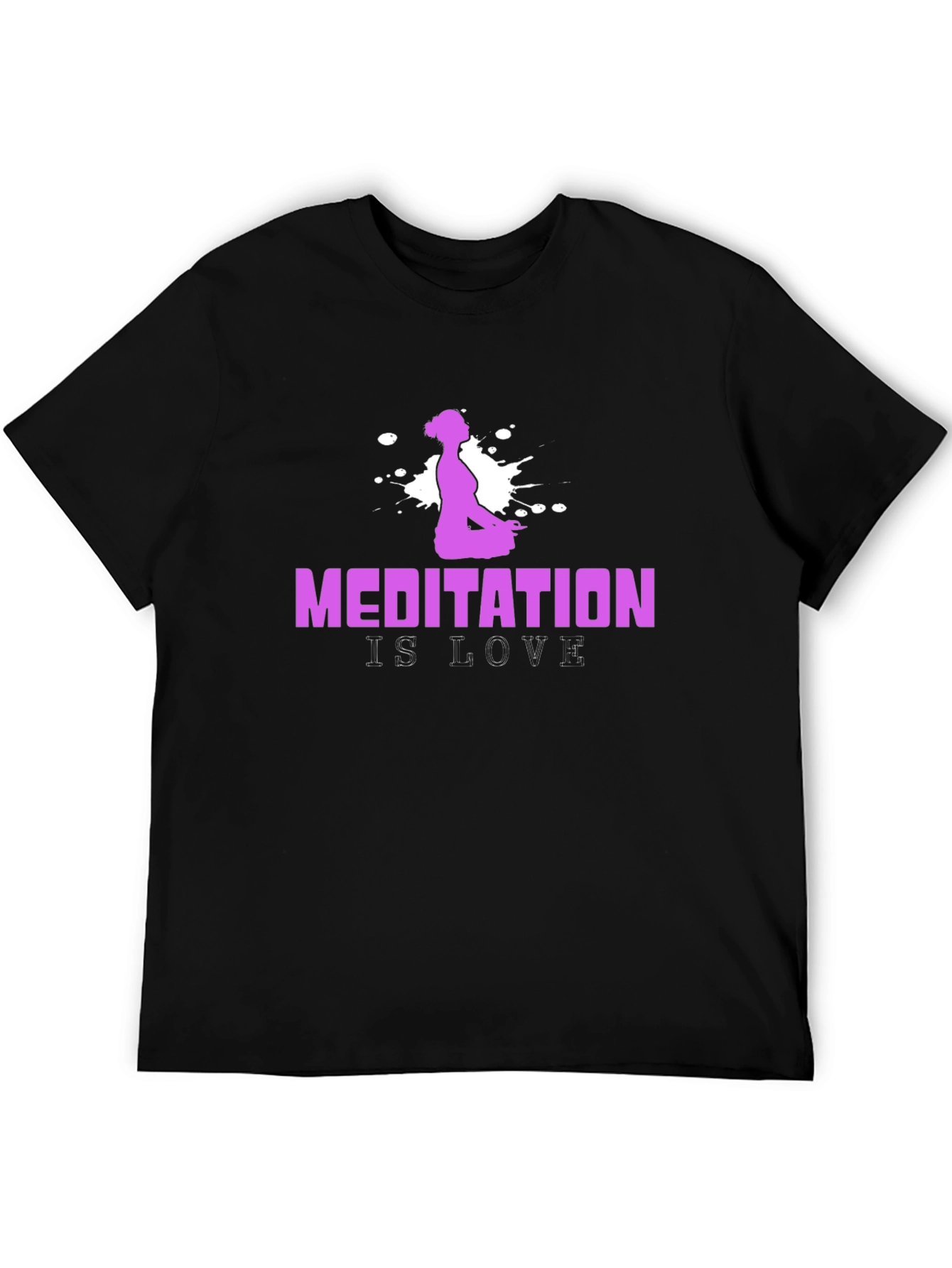 Meditation is Love Tee - Black Yoga T-Shirt