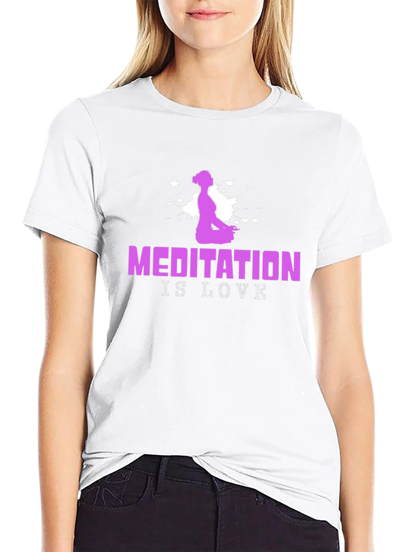 Meditation is Love Tee - Black Yoga T-Shirt