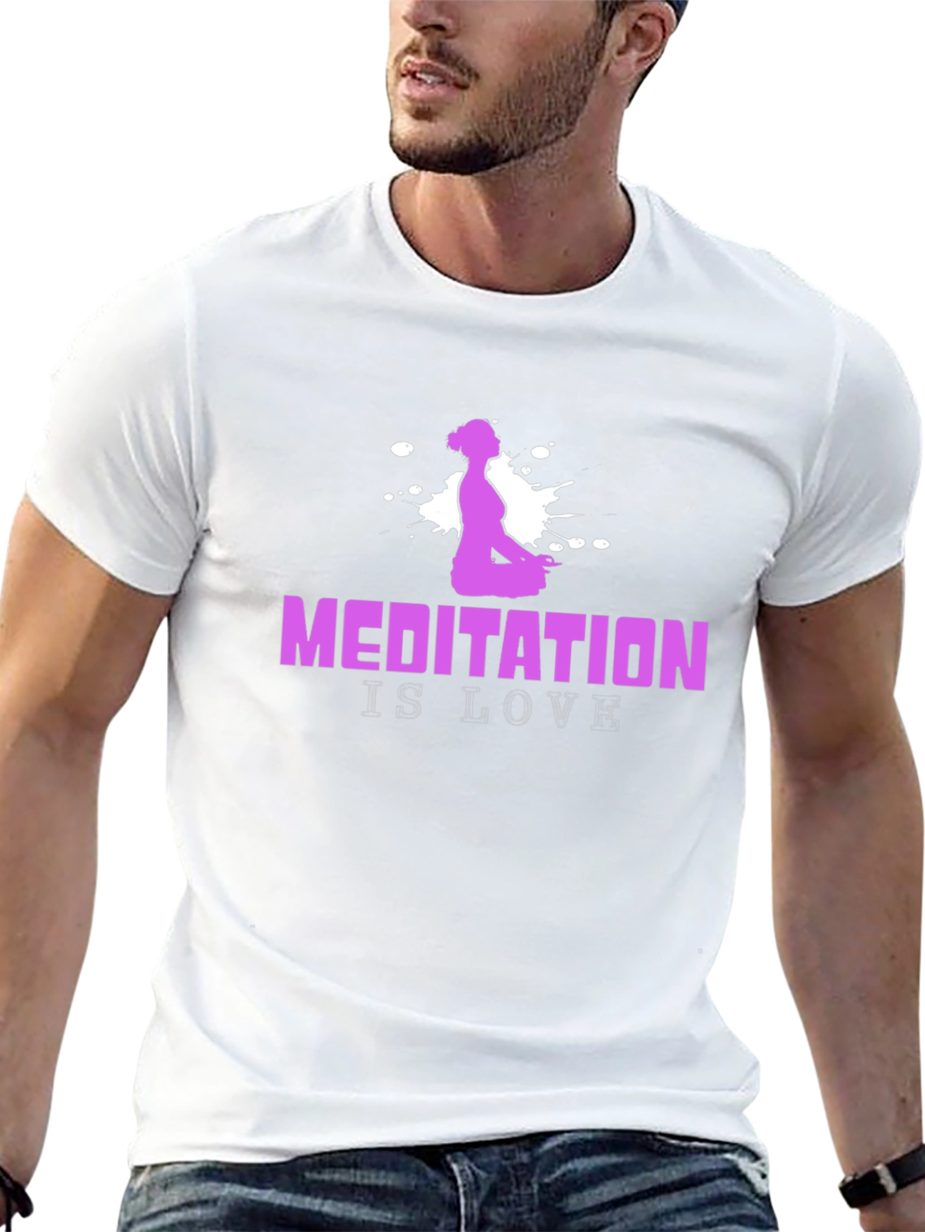 Meditation is Love Tee - Black Yoga T-Shirt