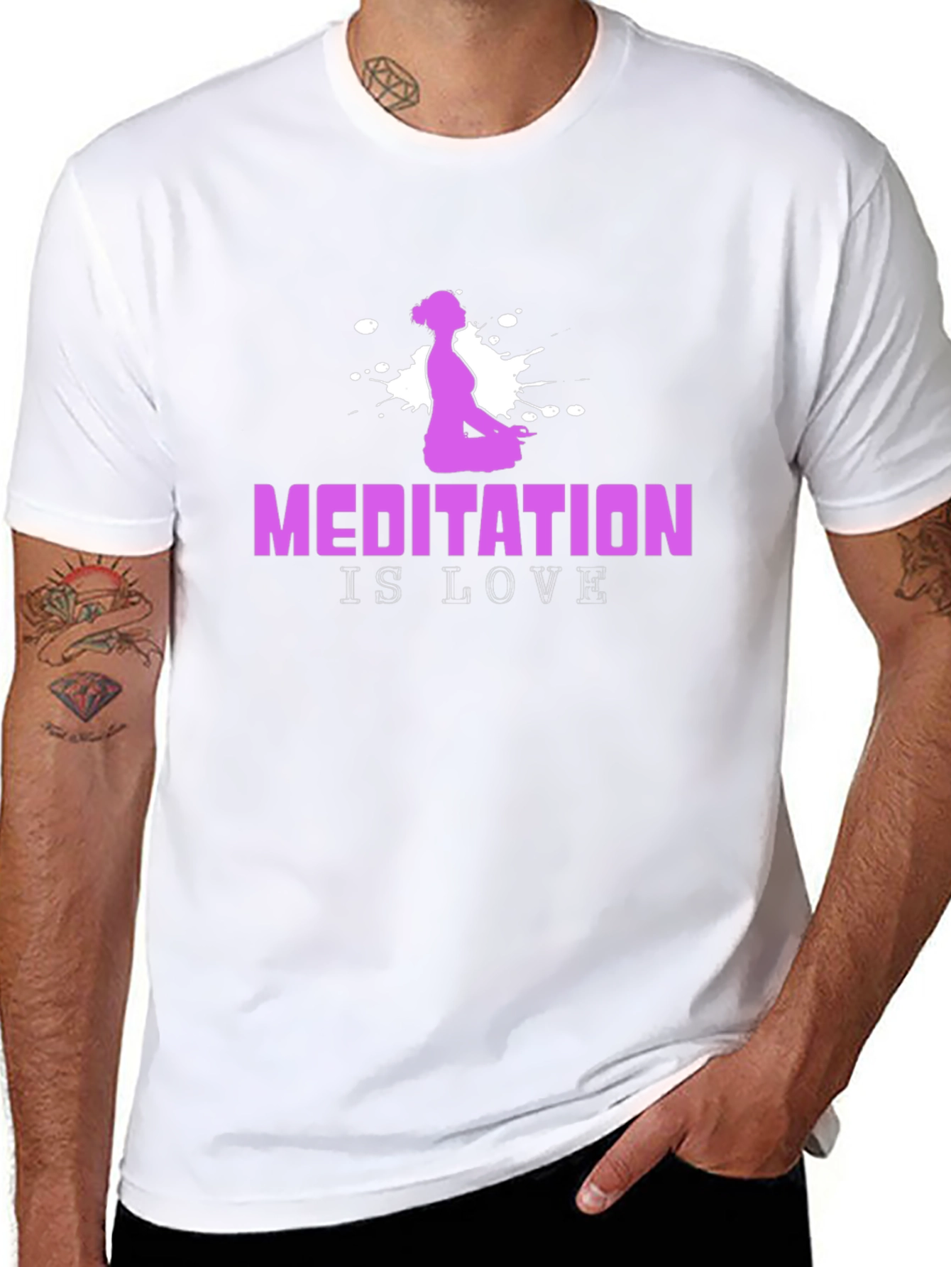 Meditation is Love Tee - Black Yoga T-Shirt