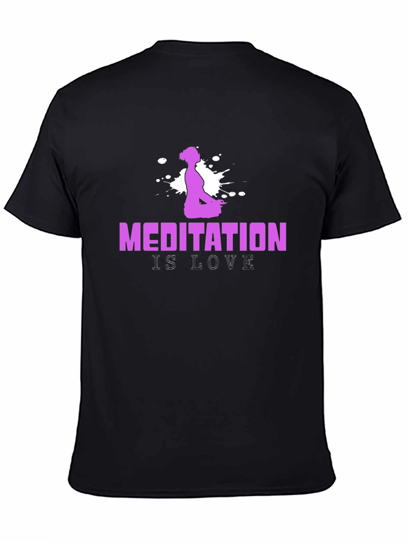 Meditation is Love Tee - Black Yoga T-Shirt