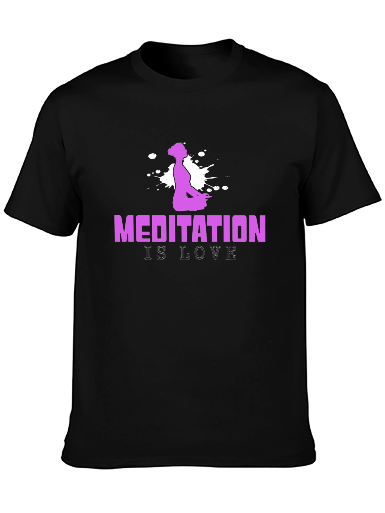 Meditation is Love Tee - Black Yoga T-Shirt