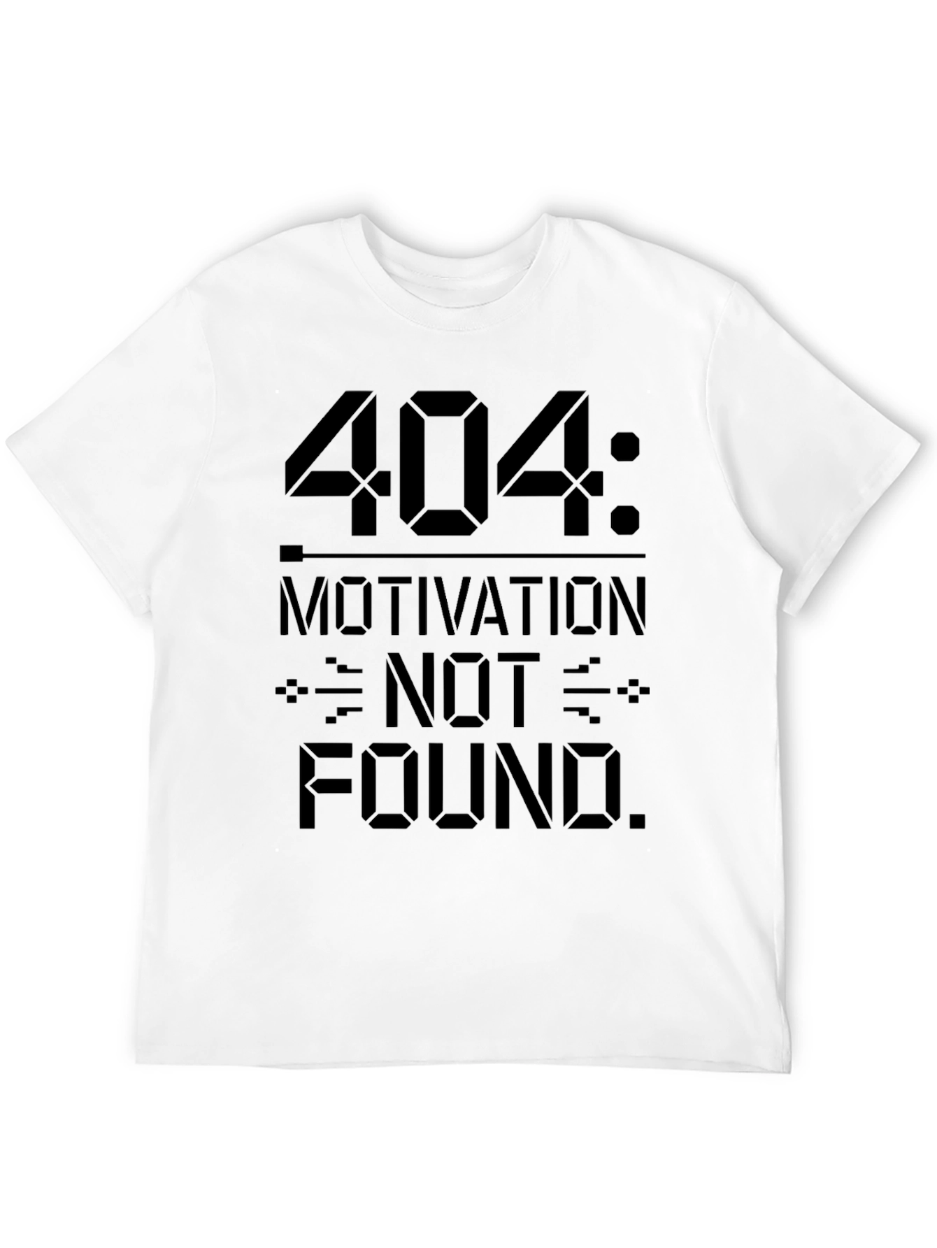 404 Motivation Not Found Black Graphic Tee